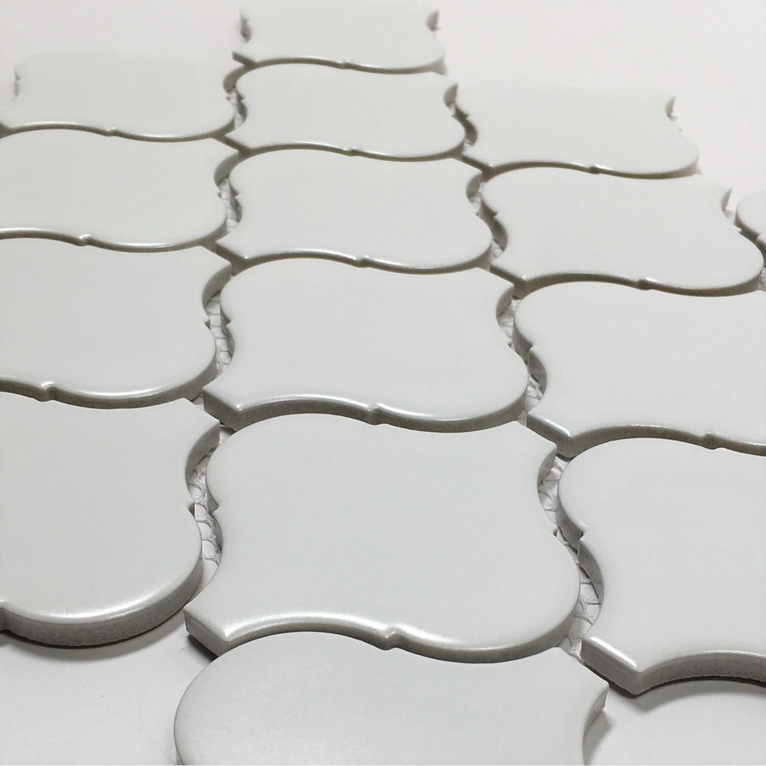 Azulejo de Porcelana Tenedos Arabesque Blanco 28x24 cm Mate