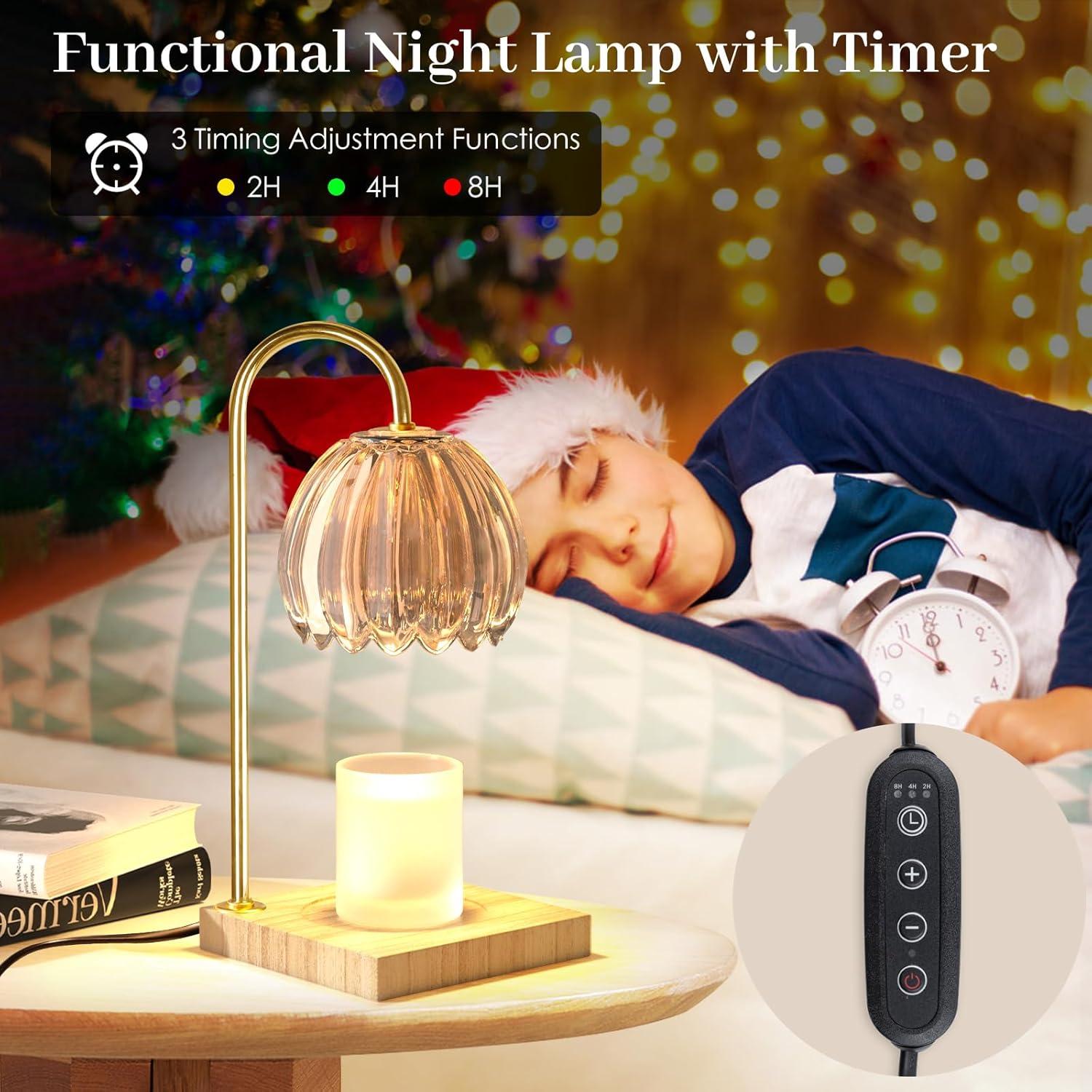 Lámpara Calentadora de Velas YIEELOG Ámbar Vintage 50W