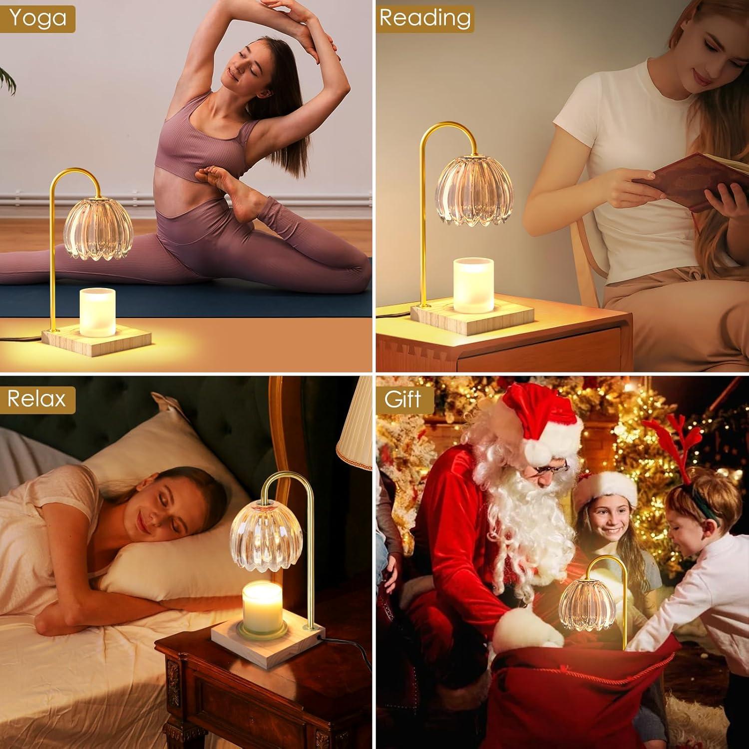 Lámpara Calentadora de Velas YIEELOG Ámbar Vintage 50W