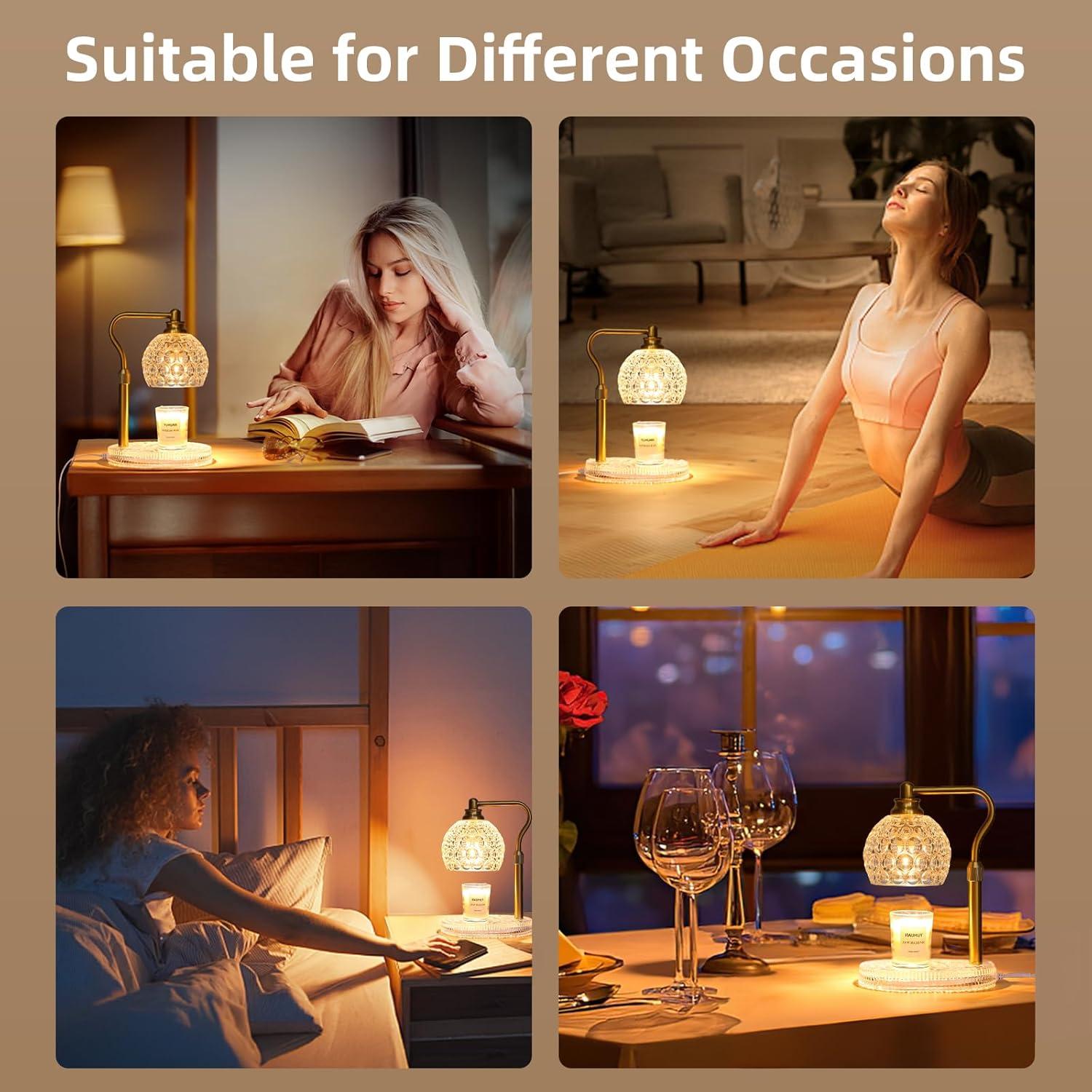 Lámpara Calentadora de Velas NeatGlow Oro Ajustable 50W