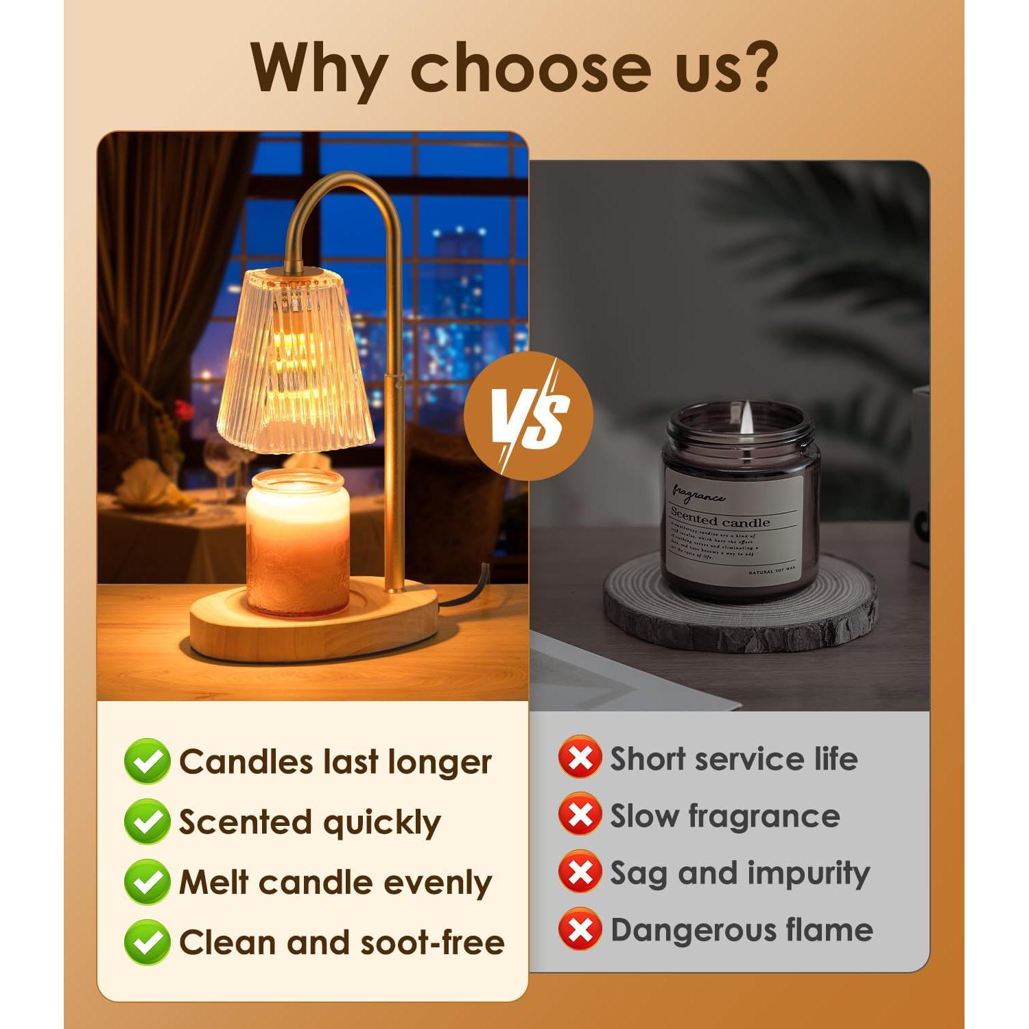 Lámpara Calentadora de Velas Vanranger con Temporizador y Altura Ajustable