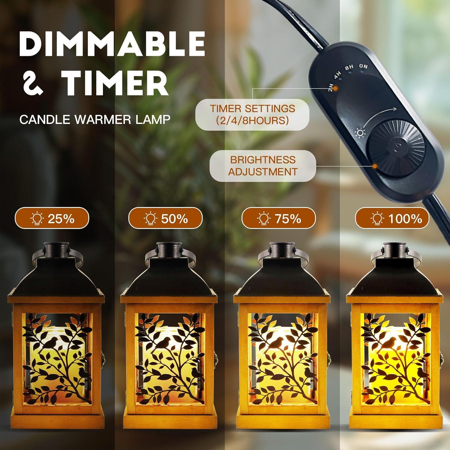 Lámpara Calentadora de Velas Eodysoi con Temporizador y Regulador