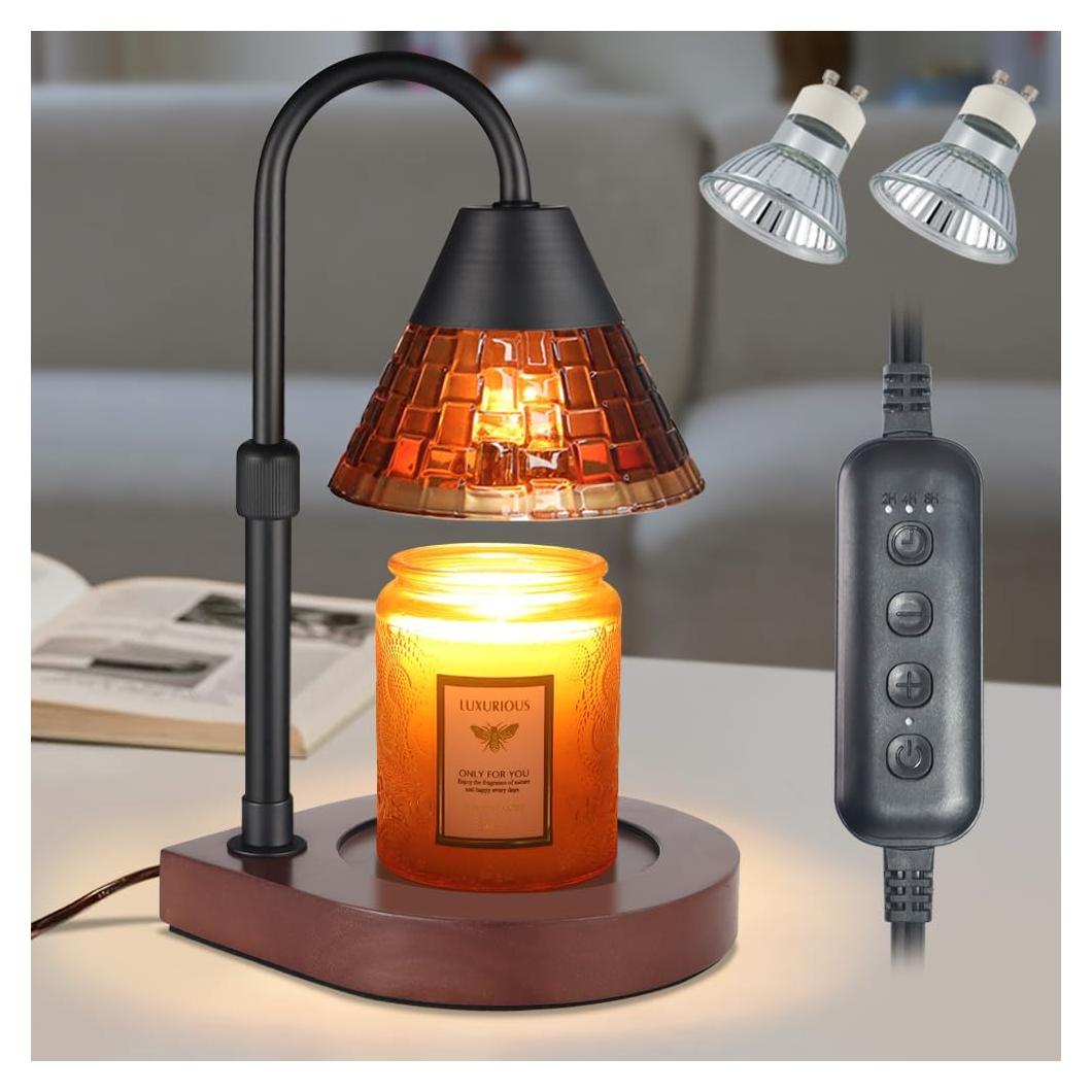 Lámpara Calentadora de Velas Nawaza con Temporizador 28 cm