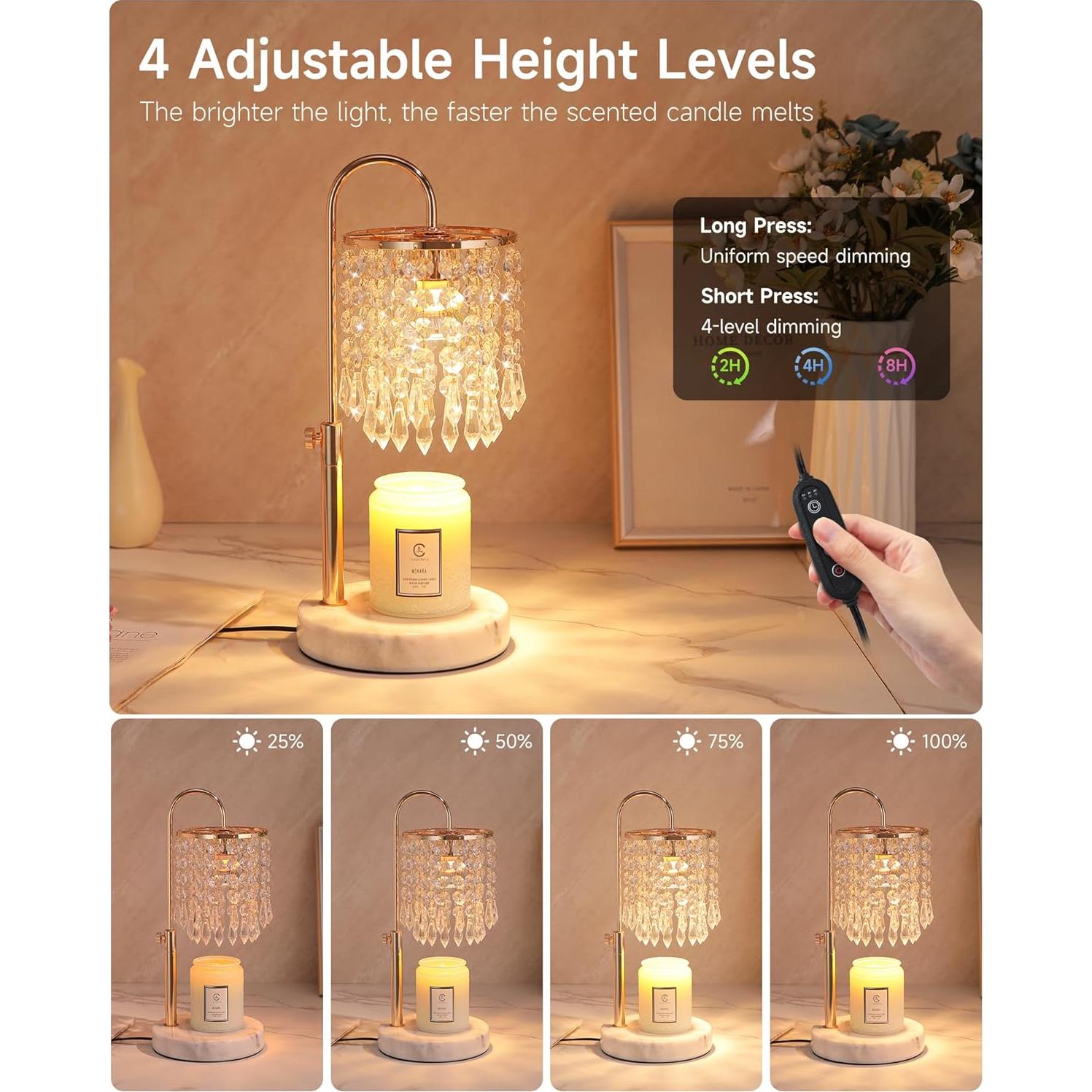 Lámpara Calentadora de Velas Newswell con Temporizador y 3 Bombillas