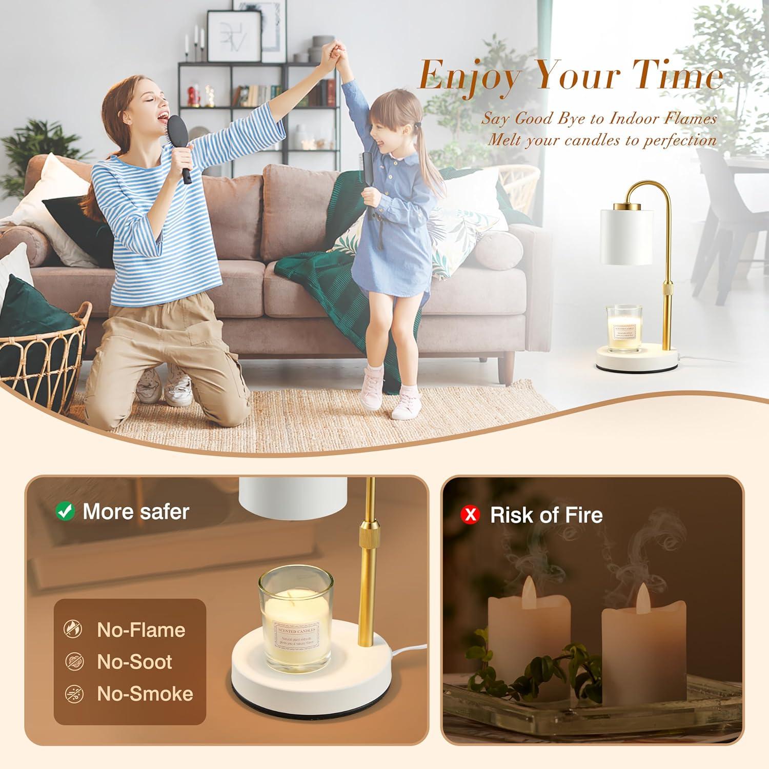 Lámpara Calentadora de Velas CASTLELIFE con Temporizador y Regulador