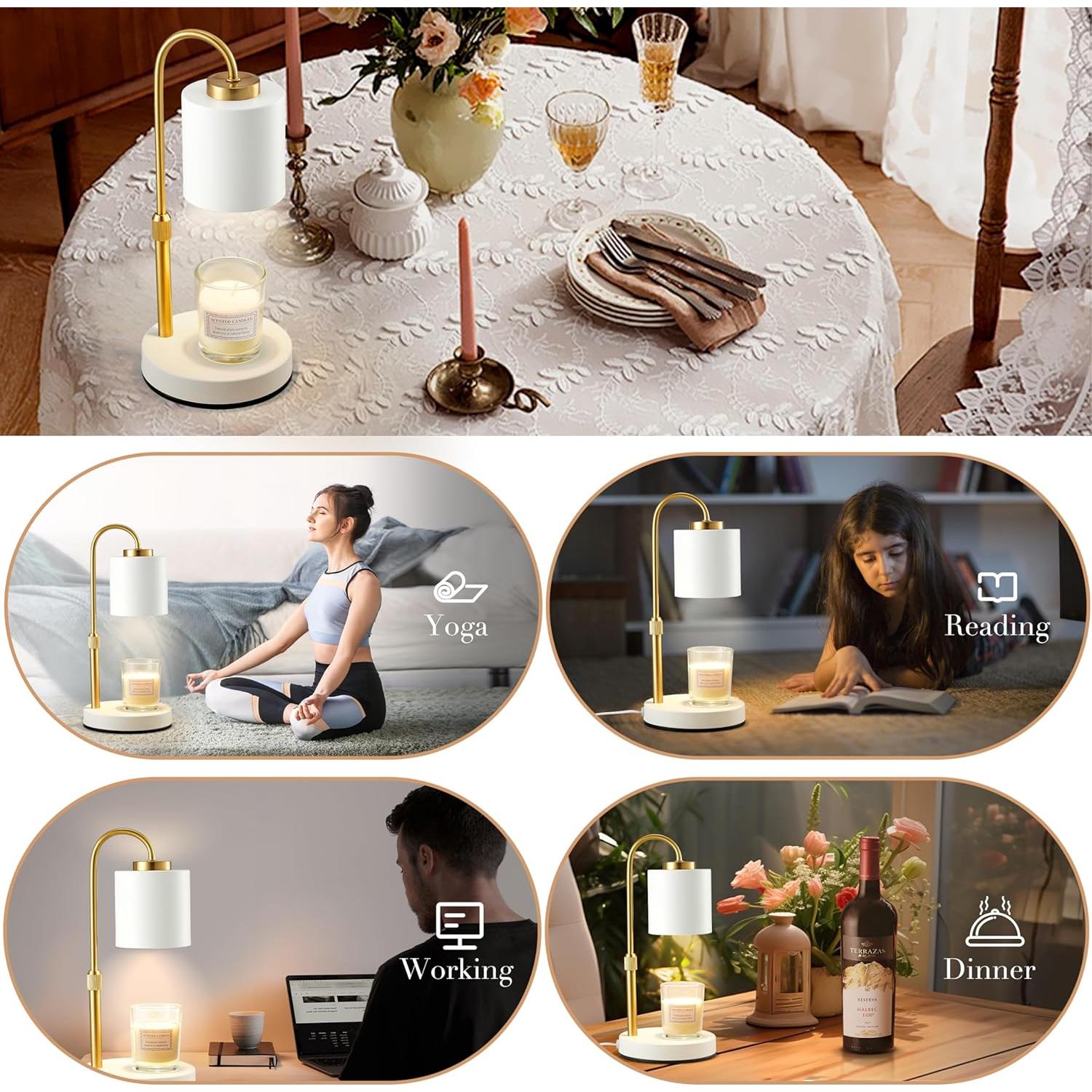 Lámpara Calentadora de Velas CASTLELIFE con Temporizador y Regulador