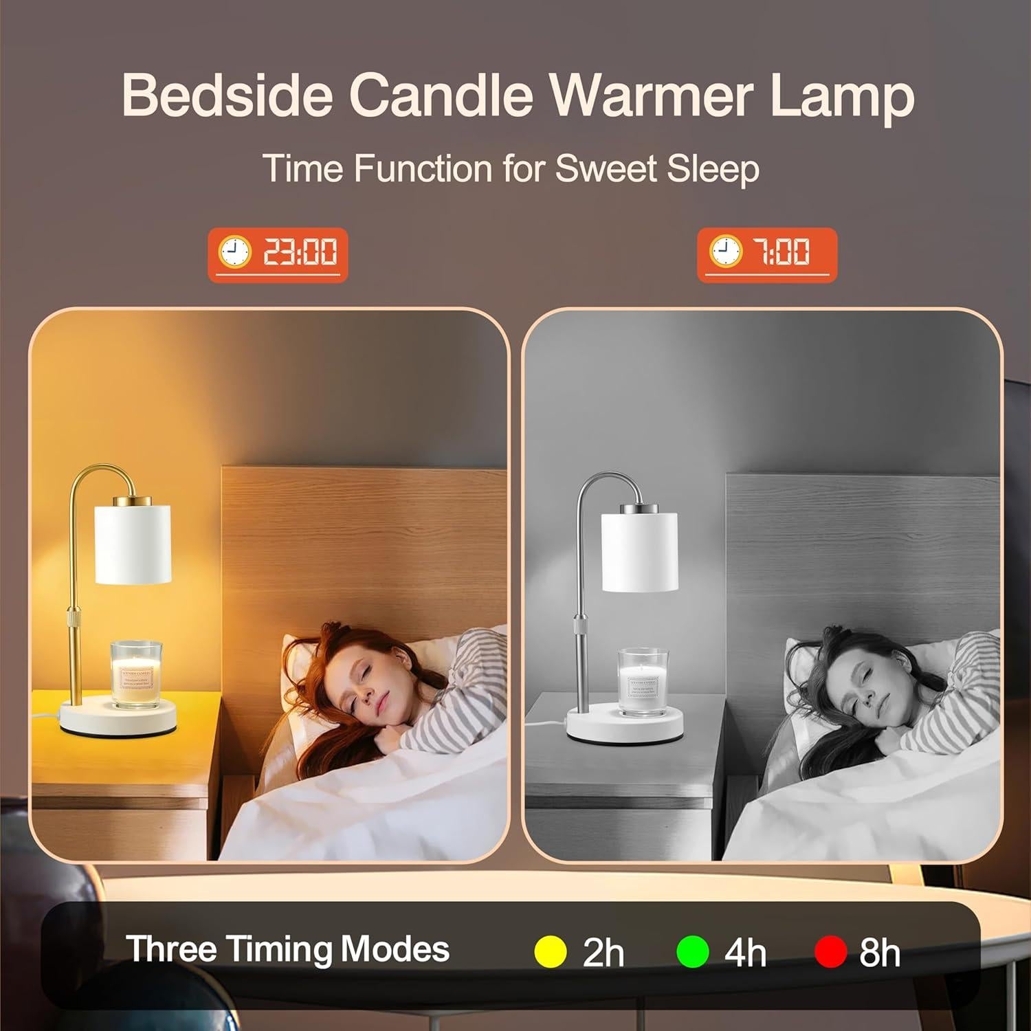 Lámpara Calentadora de Velas CASTLELIFE con Temporizador y Regulador