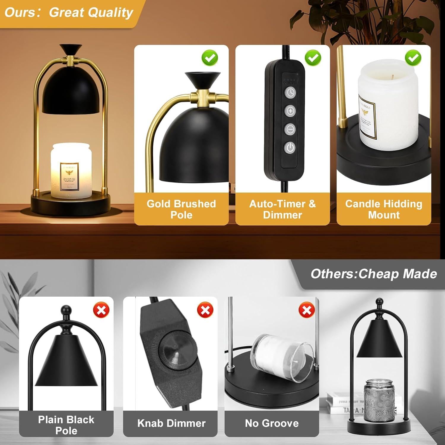 Lámpara Calentadora de Velas Hong-in con Temporizador y Regulador