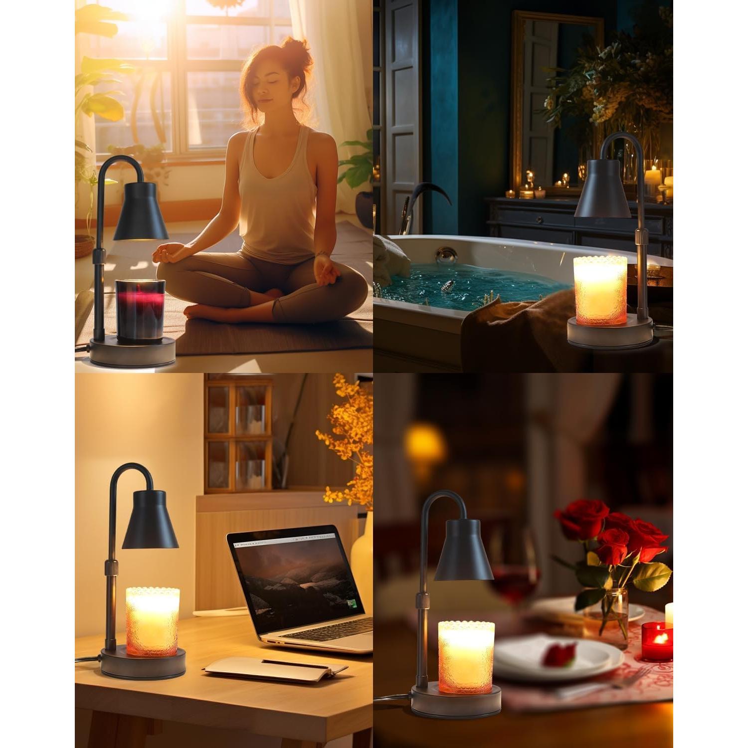 Lámpara Calentadora de Velas Elenhome 2 Paquetes Altura Ajustable