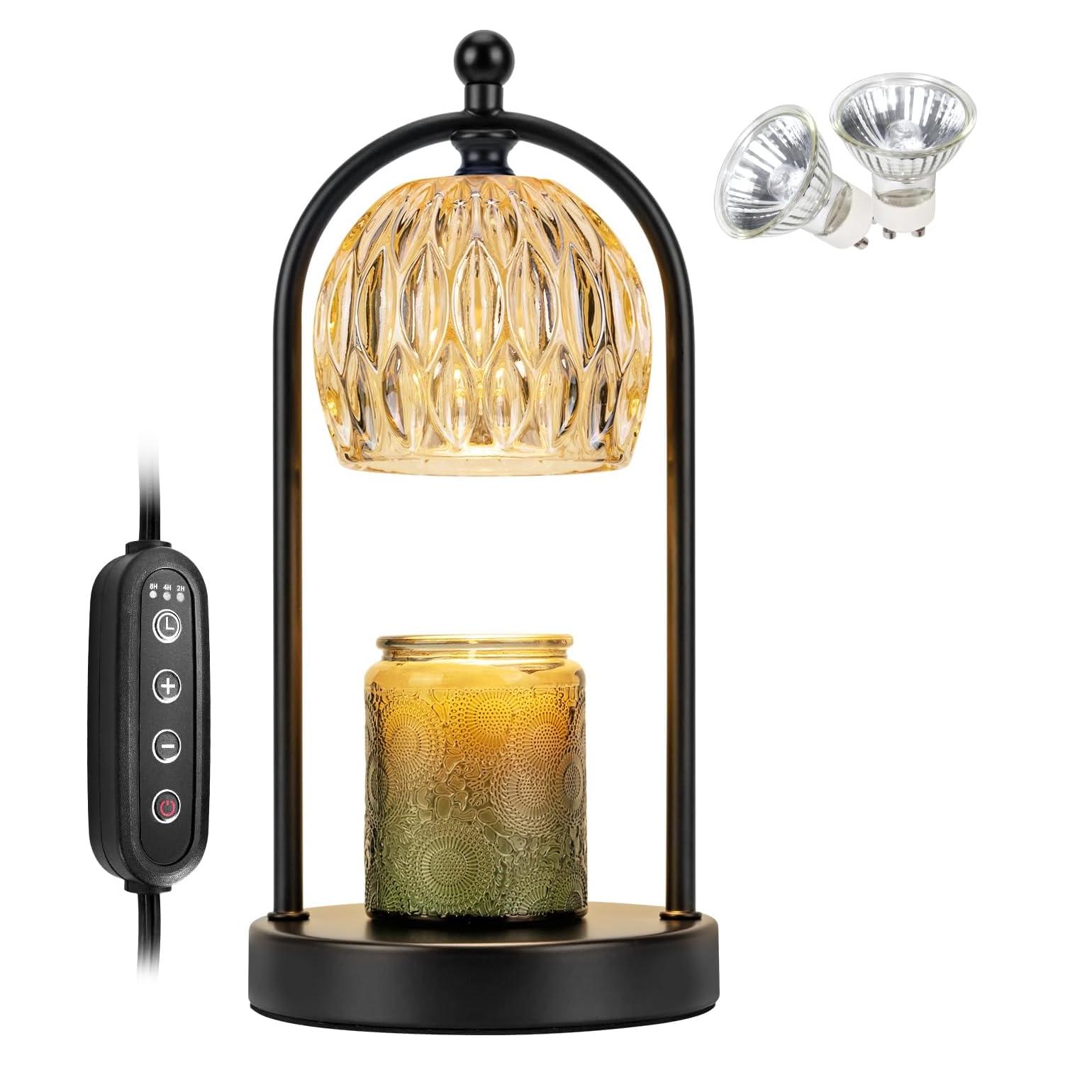 Lámpara Calentadora de Velas Soilsiu con Temporizador y 2 Bombillas