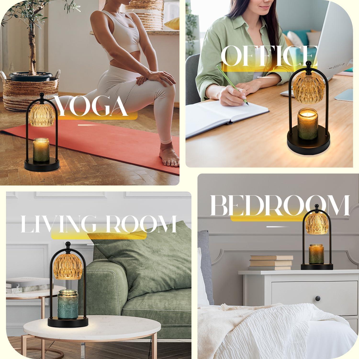 Lámpara Calentadora de Velas Soilsiu con Temporizador y 2 Bombillas