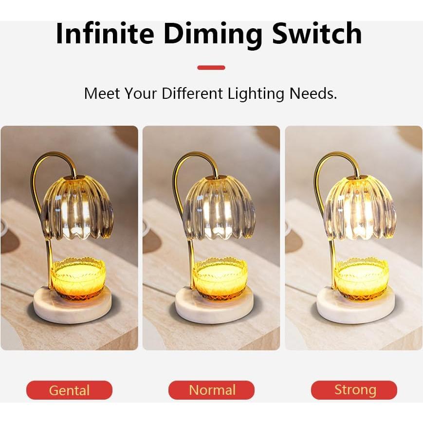 Lámpara Calentadora de Velas TUOTGOYEZ con Base de Mármol
