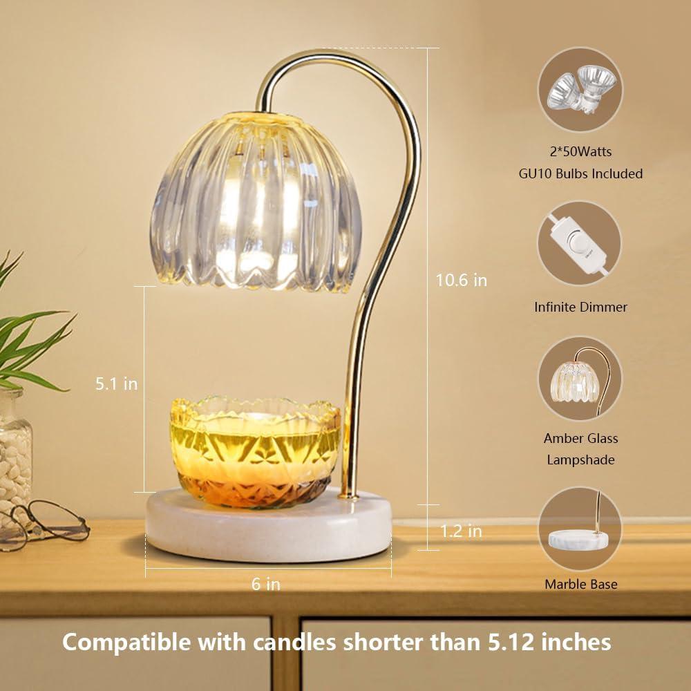 Lámpara Calentadora de Velas TUOTGOYEZ con Base de Mármol