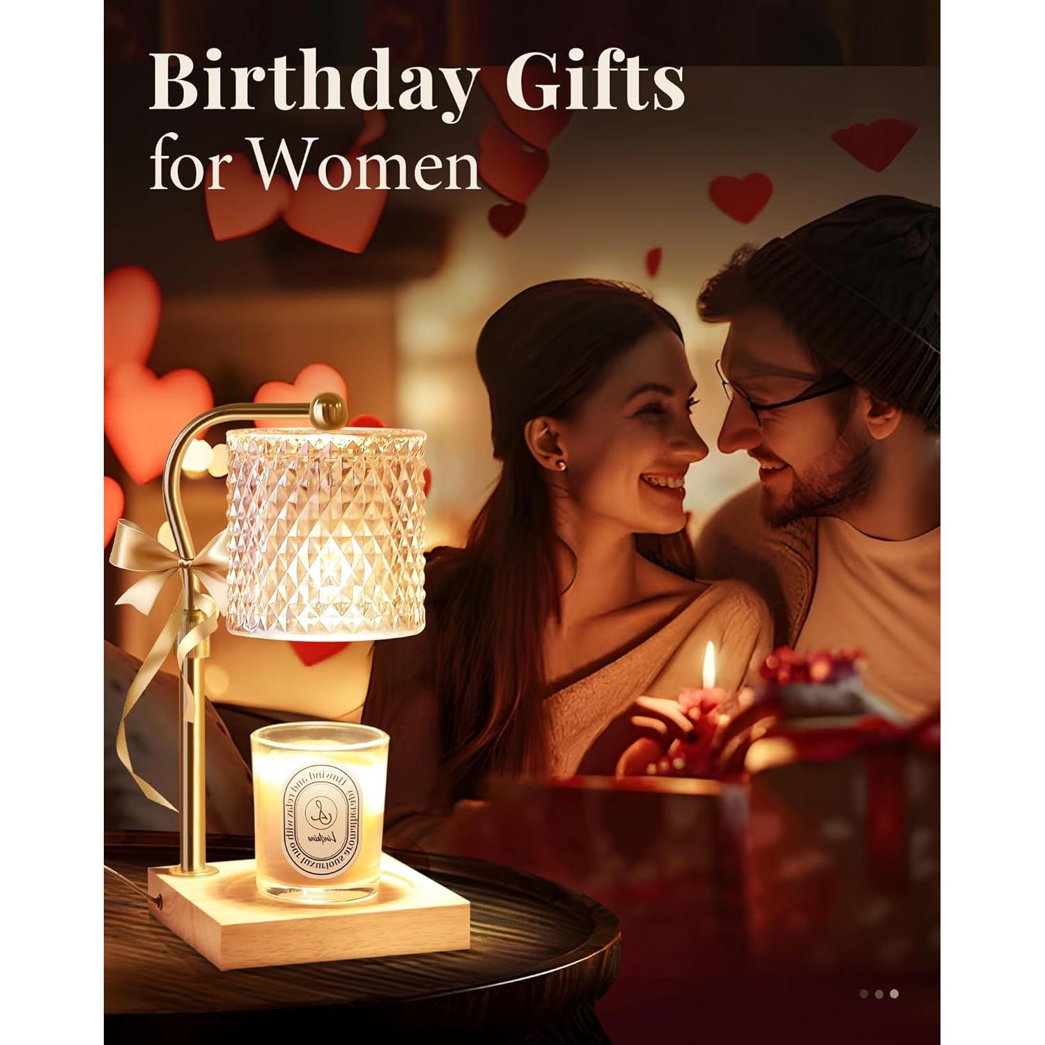 Lámpara Calentadora de Velas Linstaine Ámbar con Temporizador