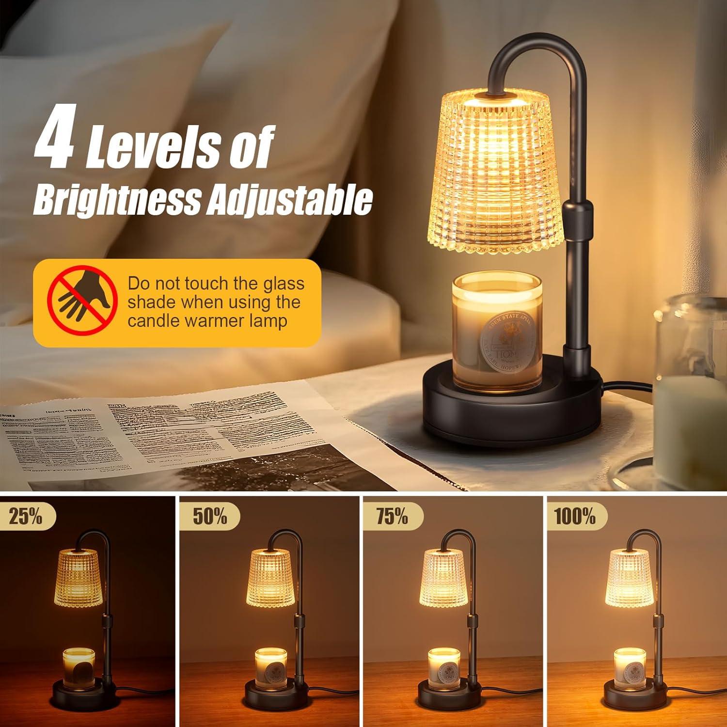 Lámpara Calentadora de Velas KPBOTL Ajustable RGB y Blanco Cálido