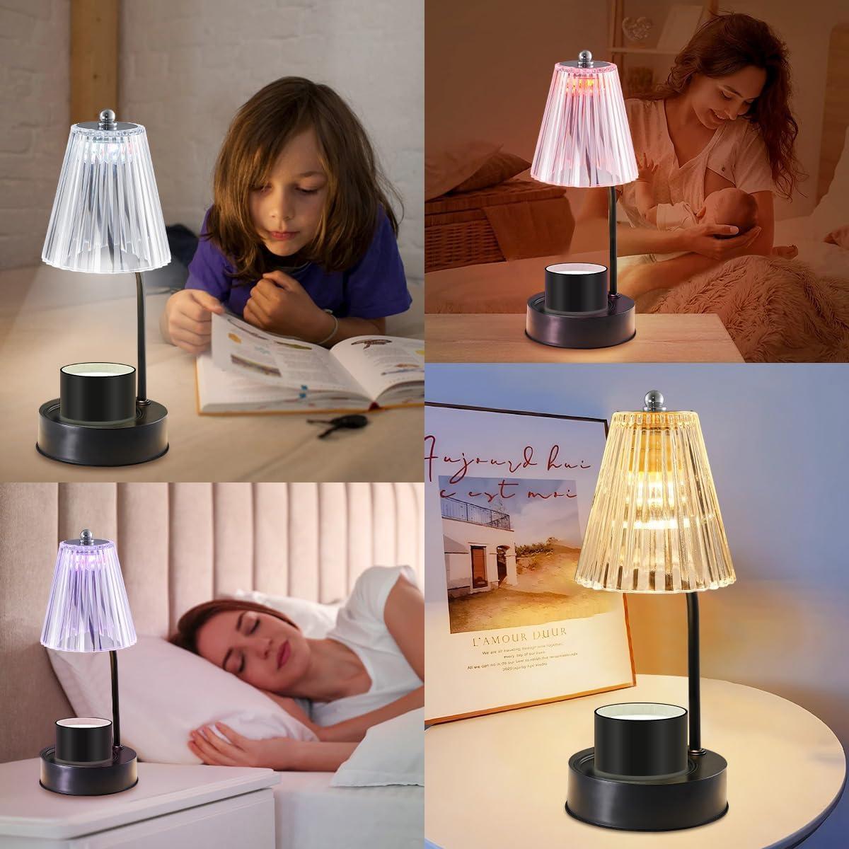 Lámpara Calentadora de Velas HEKALU Vintage LED 7 Colores