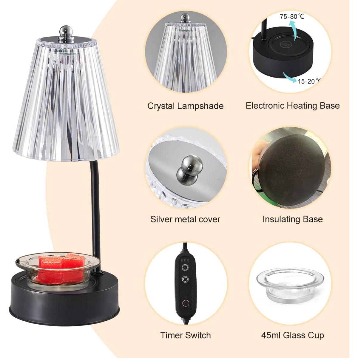 Lámpara Calentadora de Velas HEKALU Vintage LED 7 Colores