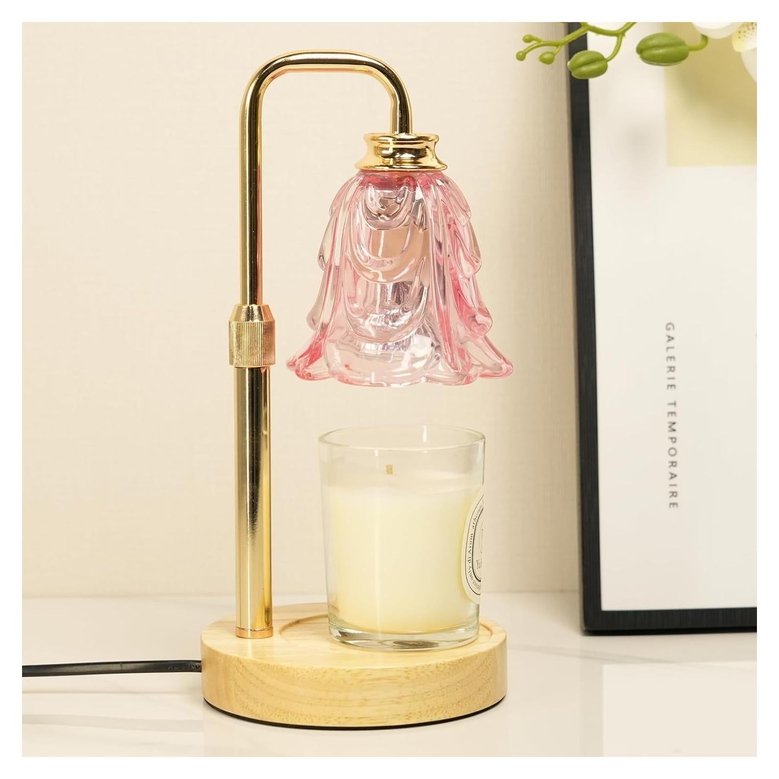 Lámpara Calentadora de Velas SupBri Rosa Tulipán 50W