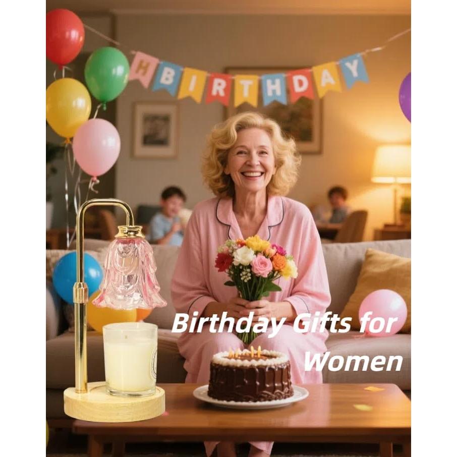 Lámpara Calentadora de Velas SupBri Rosa Tulipán 50W