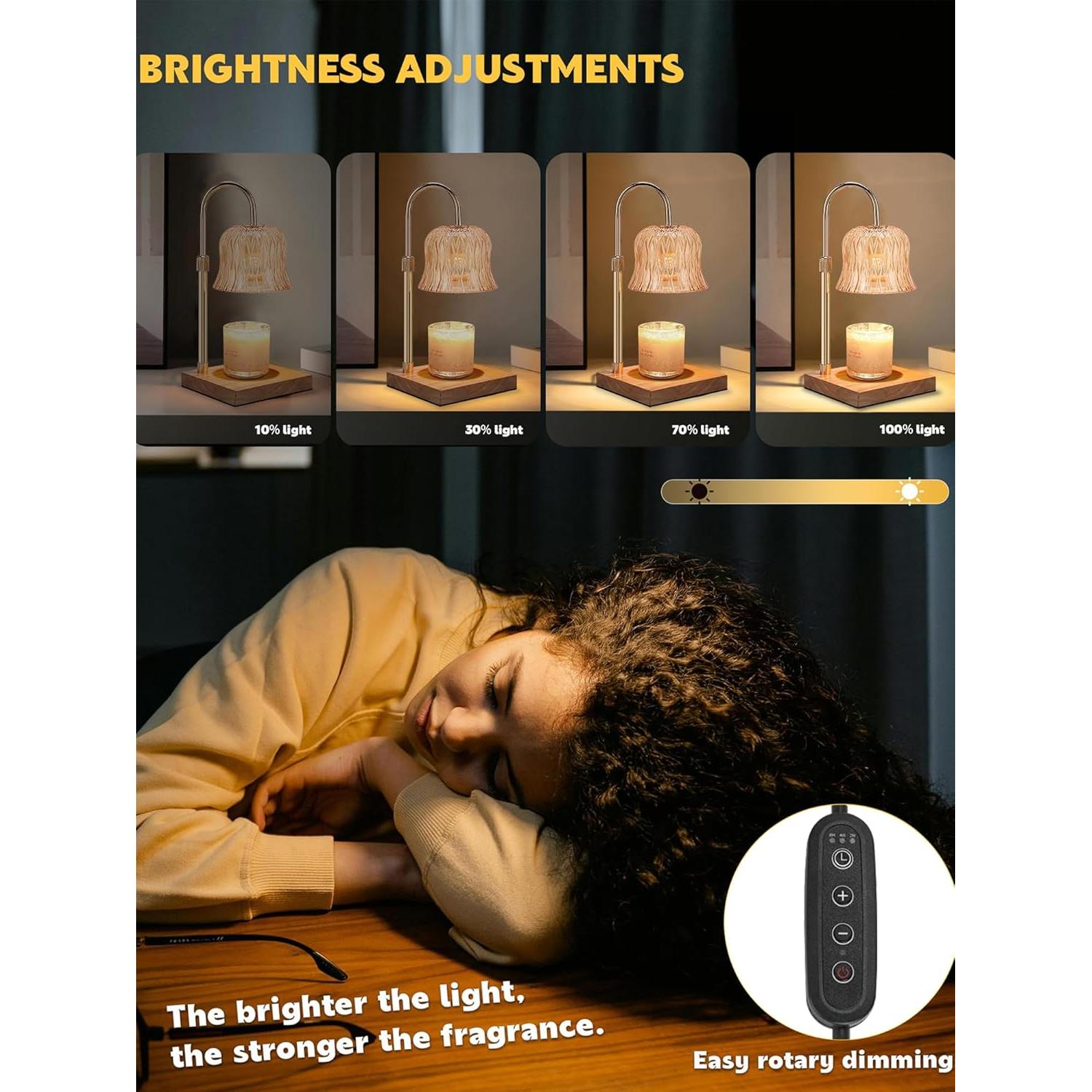 Lámpara Calentadora de Velas ZMZDP Ajustable con Temporizador