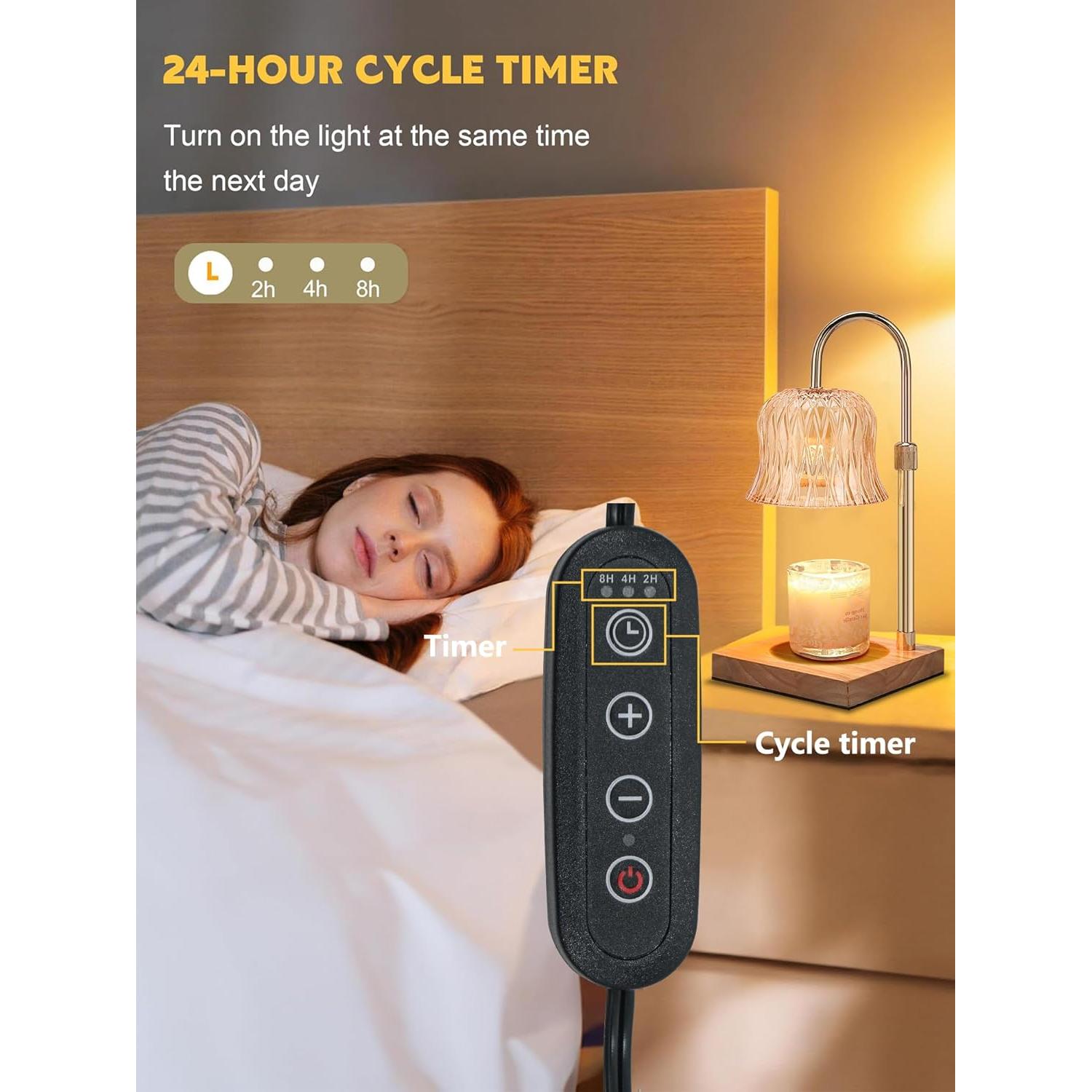 Lámpara Calentadora de Velas ZMZDP Ajustable con Temporizador