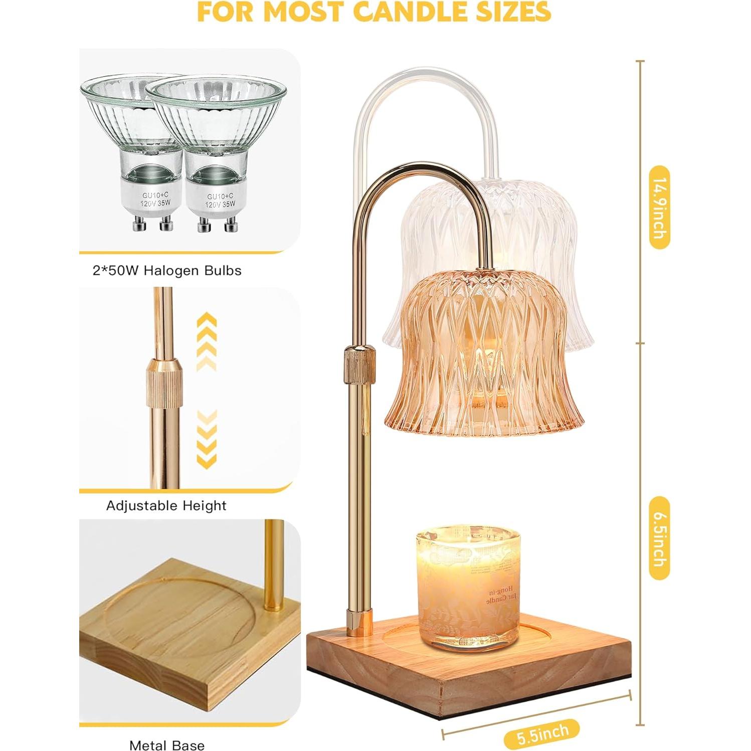 Lámpara Calentadora de Velas ZMZDP Ajustable con Temporizador