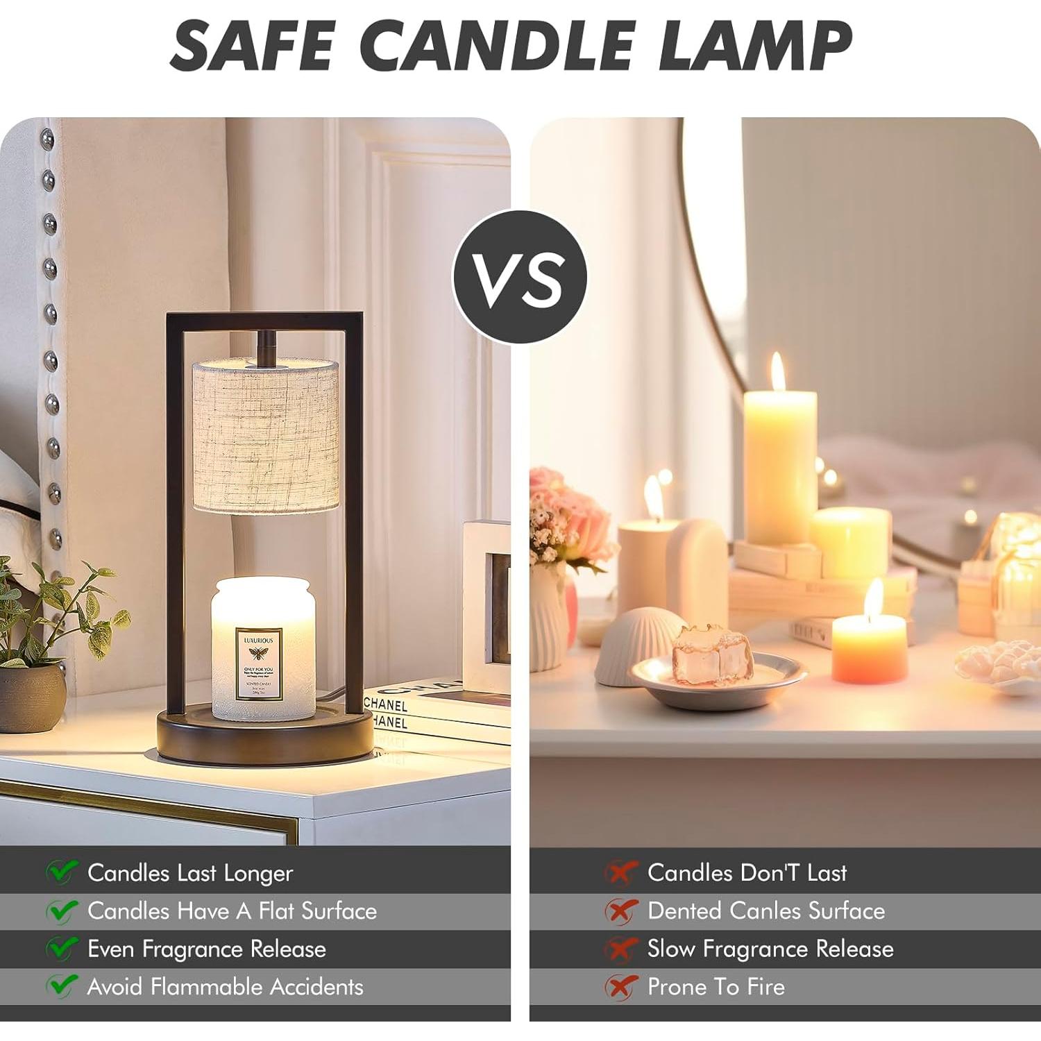 Lámpara Calentadora de Velas GyroVu Negra 35W con Temporizador