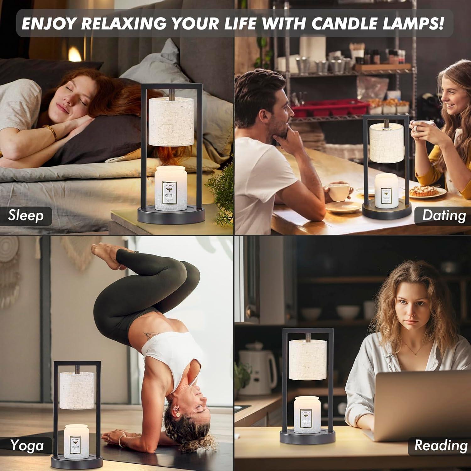 Lámpara Calentadora de Velas GyroVu Negra 35W con Temporizador