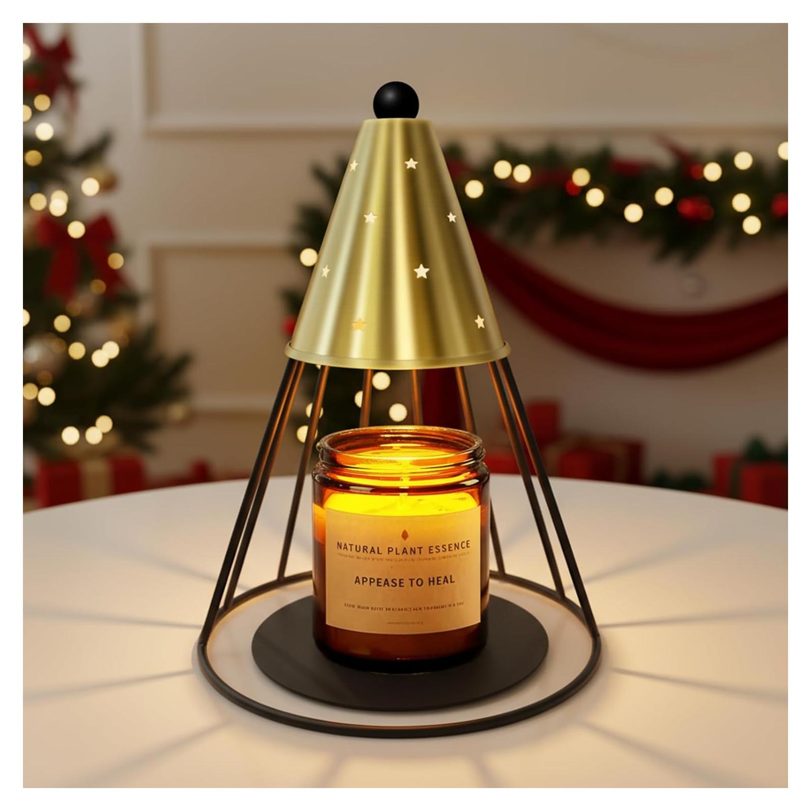 Lámpara Calentadora de Velas MAKYTWOW Dorada Regulable