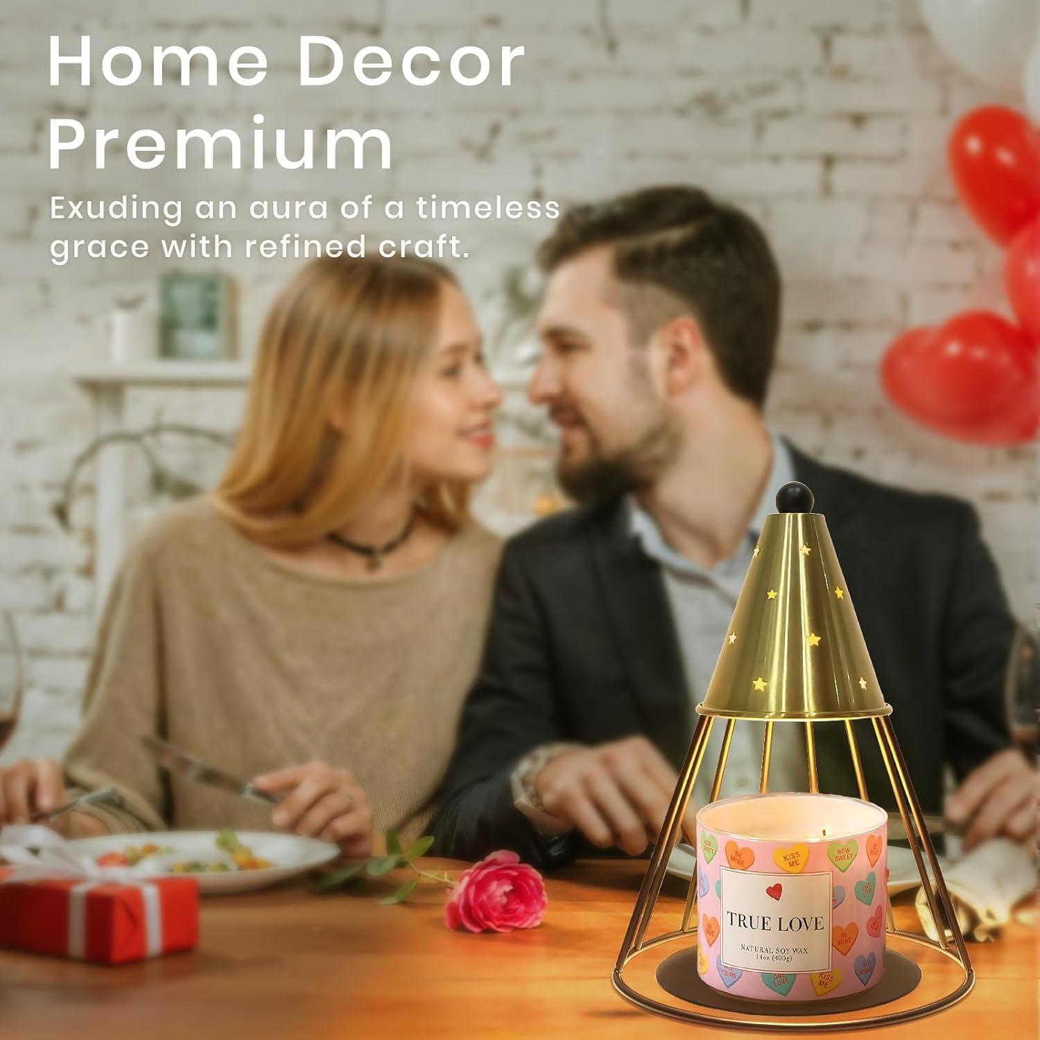 Lámpara Calentadora de Velas MAKYTWOW Dorada Regulable