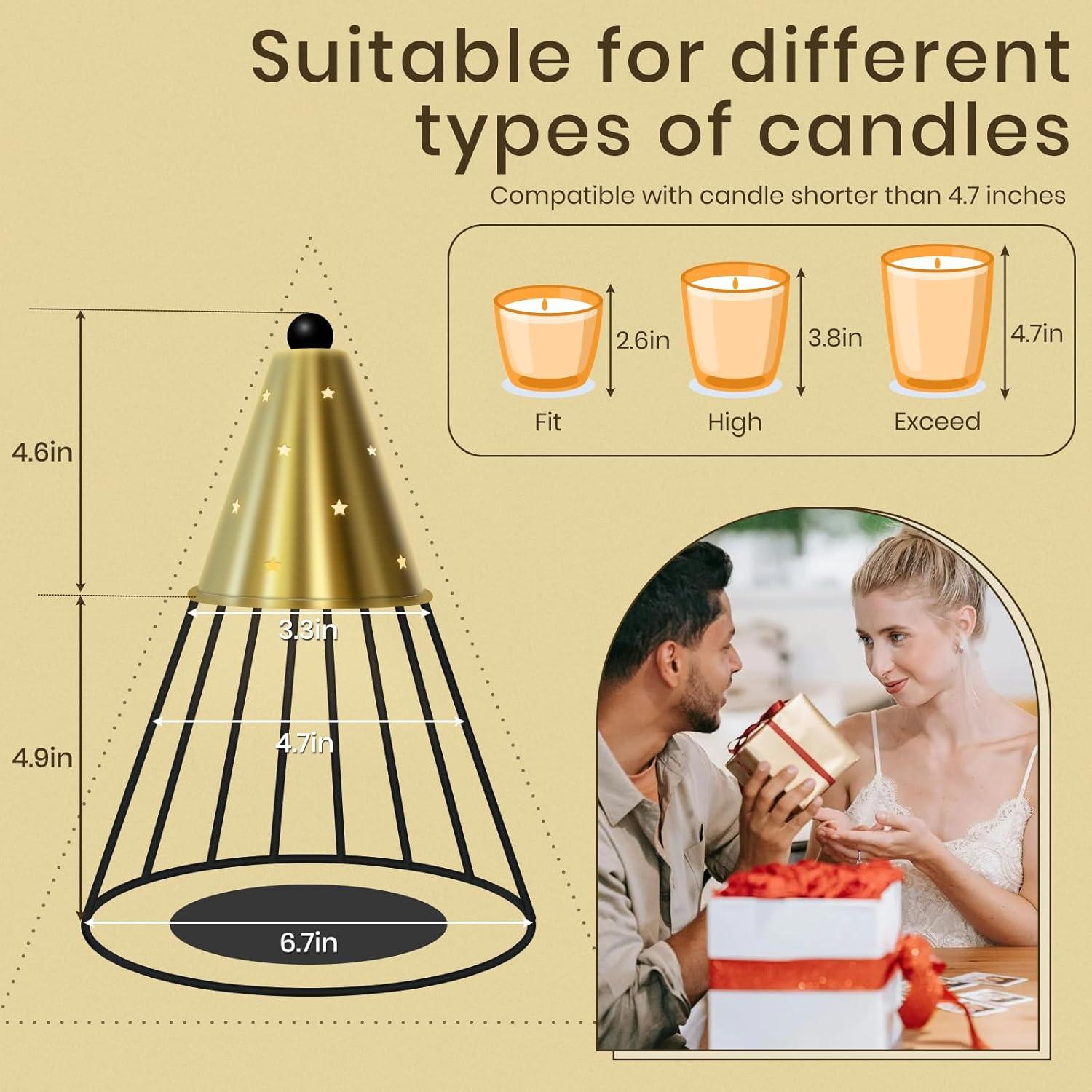 Lámpara Calentadora de Velas MAKYTWOW Dorada Regulable