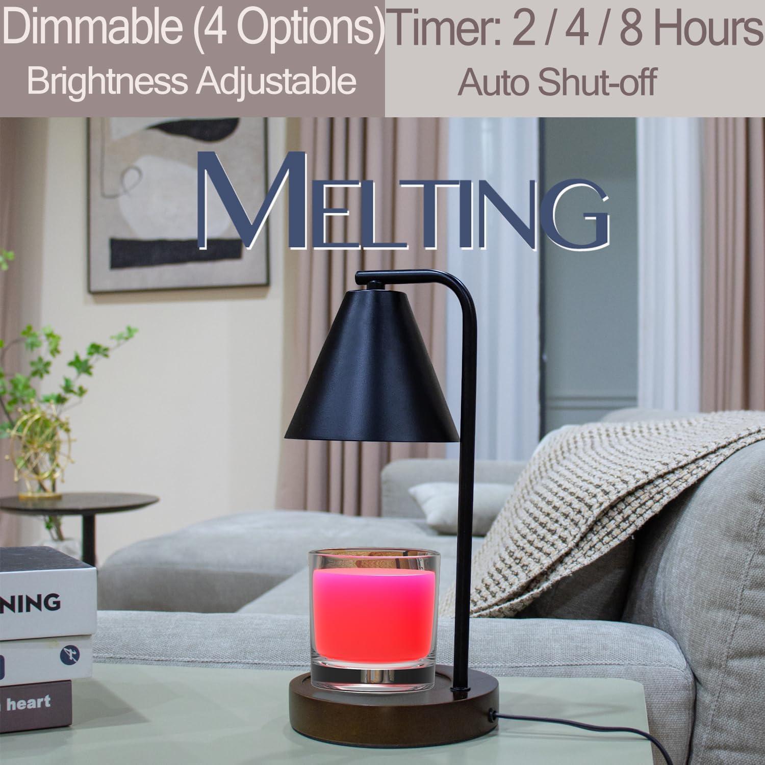 Lámpara Calentadora de Velas MimamsaCam Negra con Temporizador