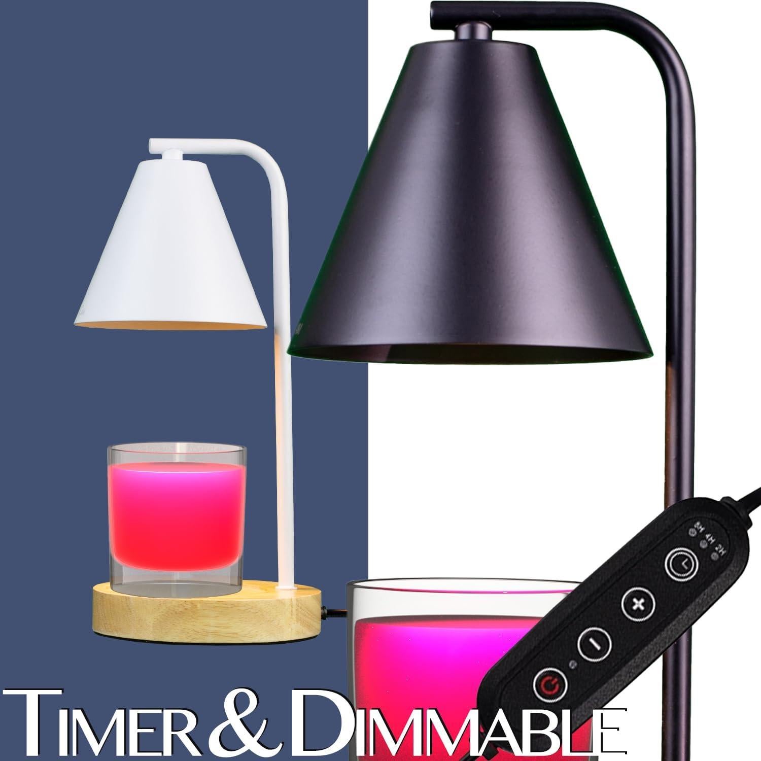 Lámpara Calentadora de Velas MimamsaCam Negra con Temporizador