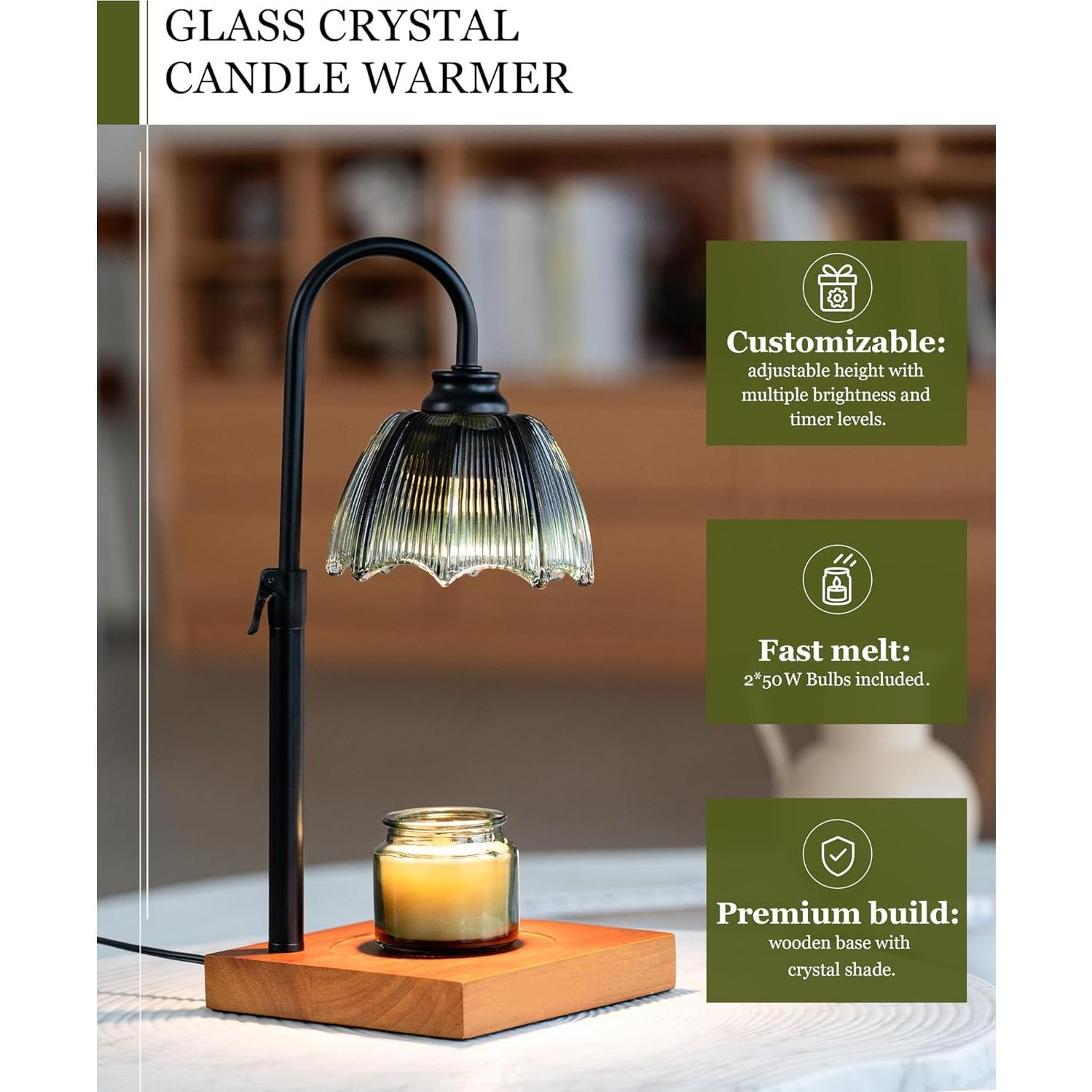 Lámpara Calentadora de Velas GleeNflux con Temporizador y Regulador