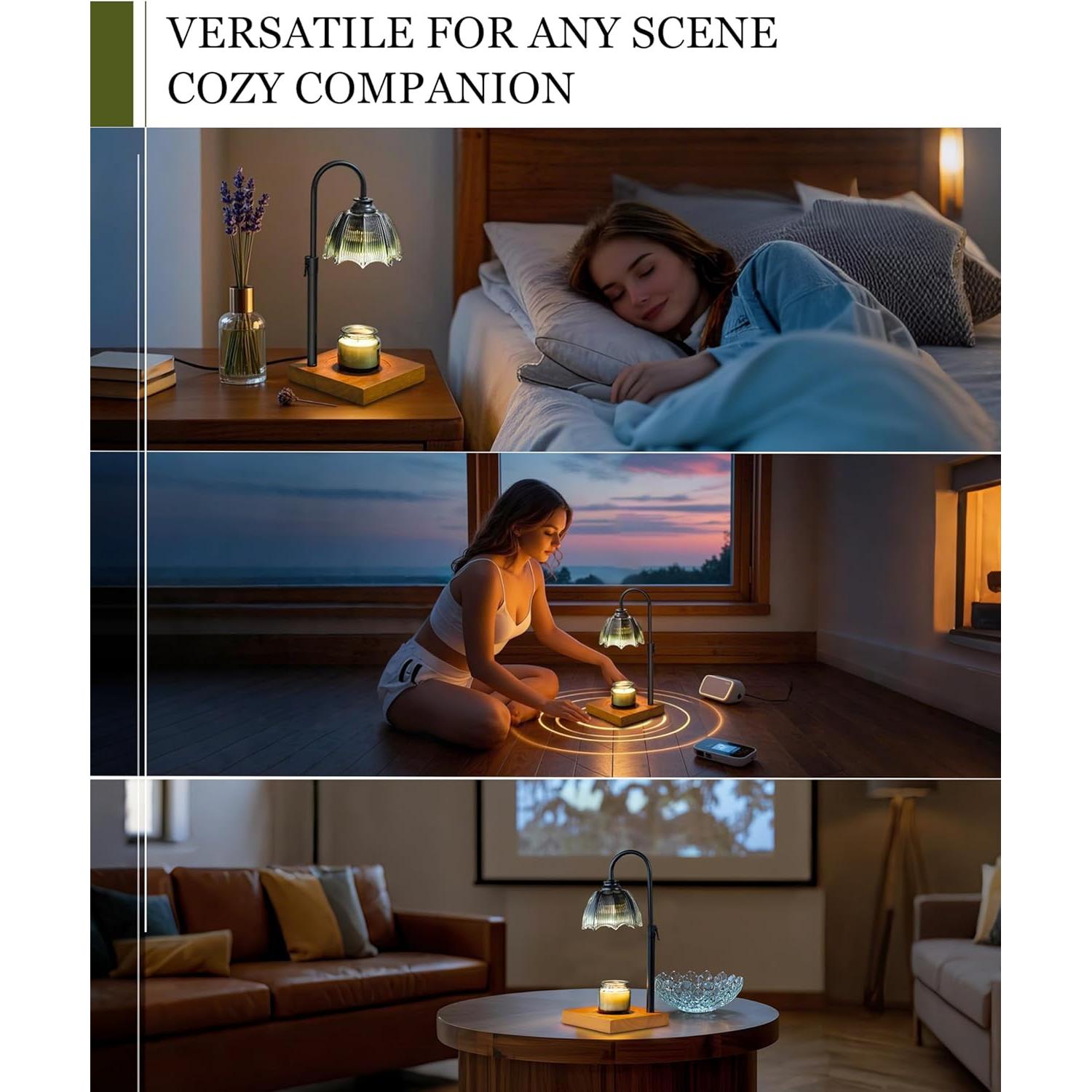 Lámpara Calentadora de Velas GleeNflux con Temporizador y Regulador