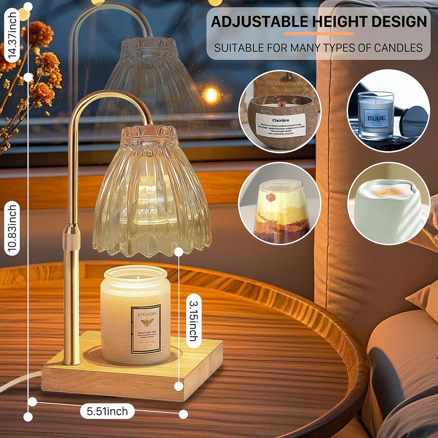 Lámpara Calentadora de Velas Conqto LED Dorada 50W Ajustable