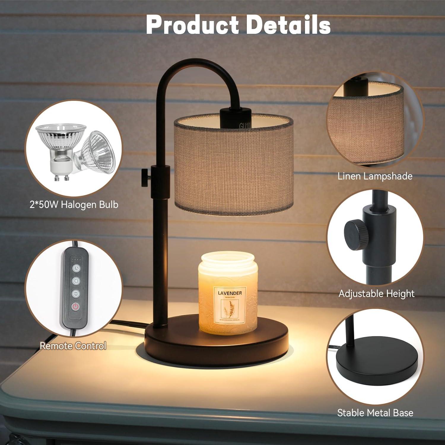 Lámpara Calentadora de Velas FINCMY LED-10 Regulable con Temporizador