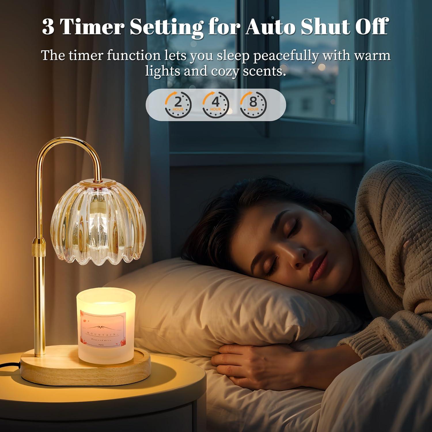 Lámpara Calentadora de Velas Heymirro con Temporizador y Altura Ajustable