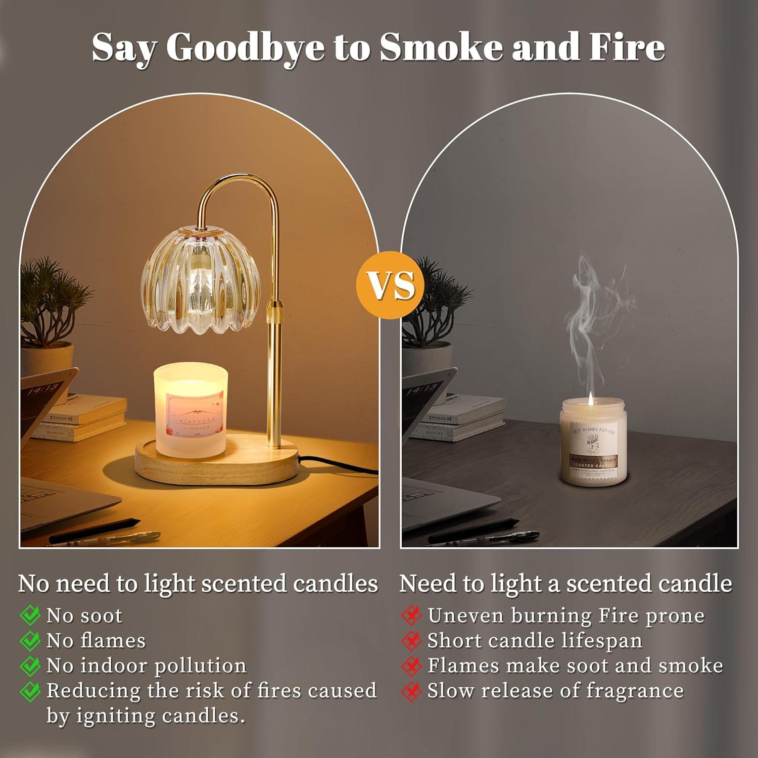 Lámpara Calentadora de Velas Heymirro con Temporizador y Altura Ajustable