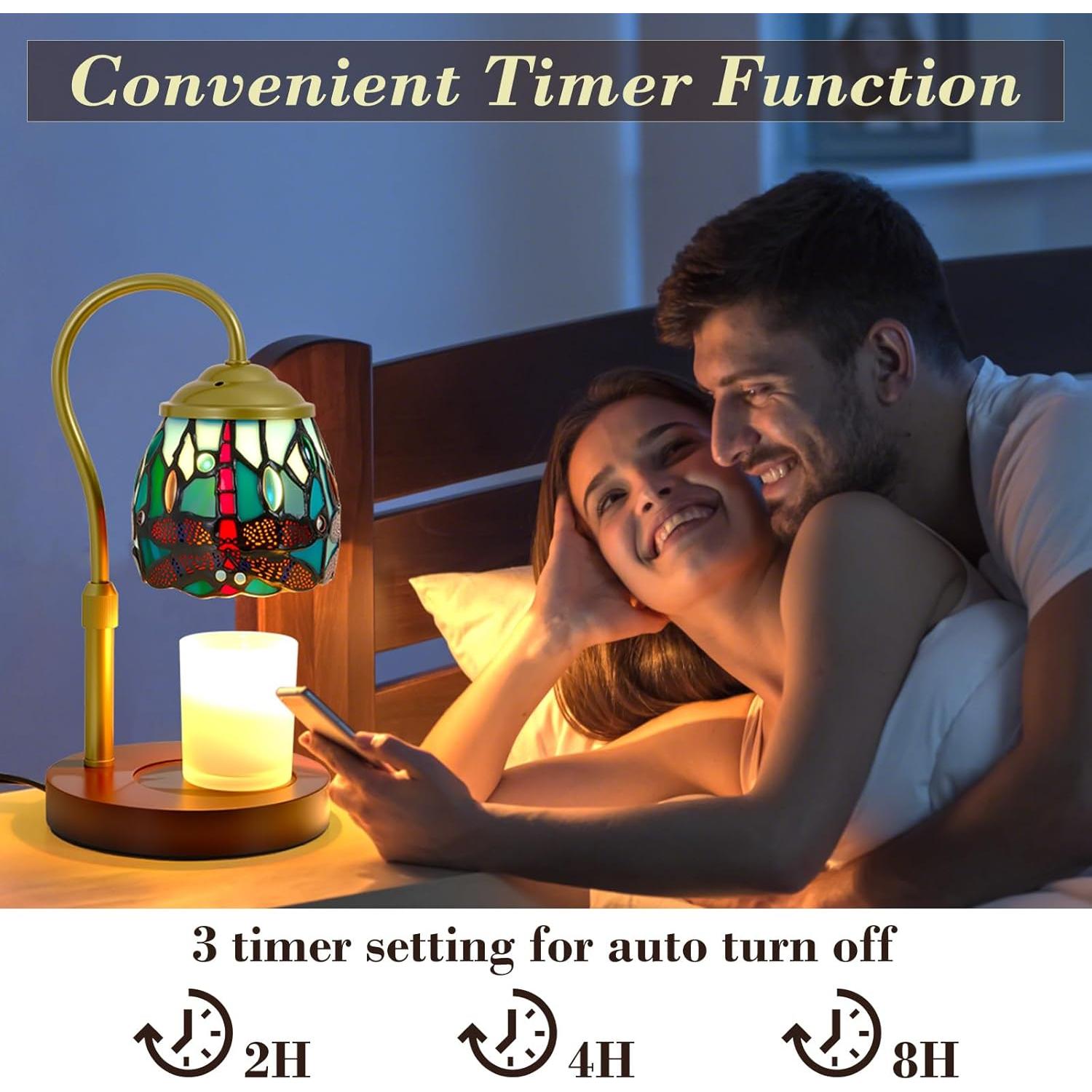 Lámpara Calentadora de Velas XIFEINIU Libélula con Temporizador