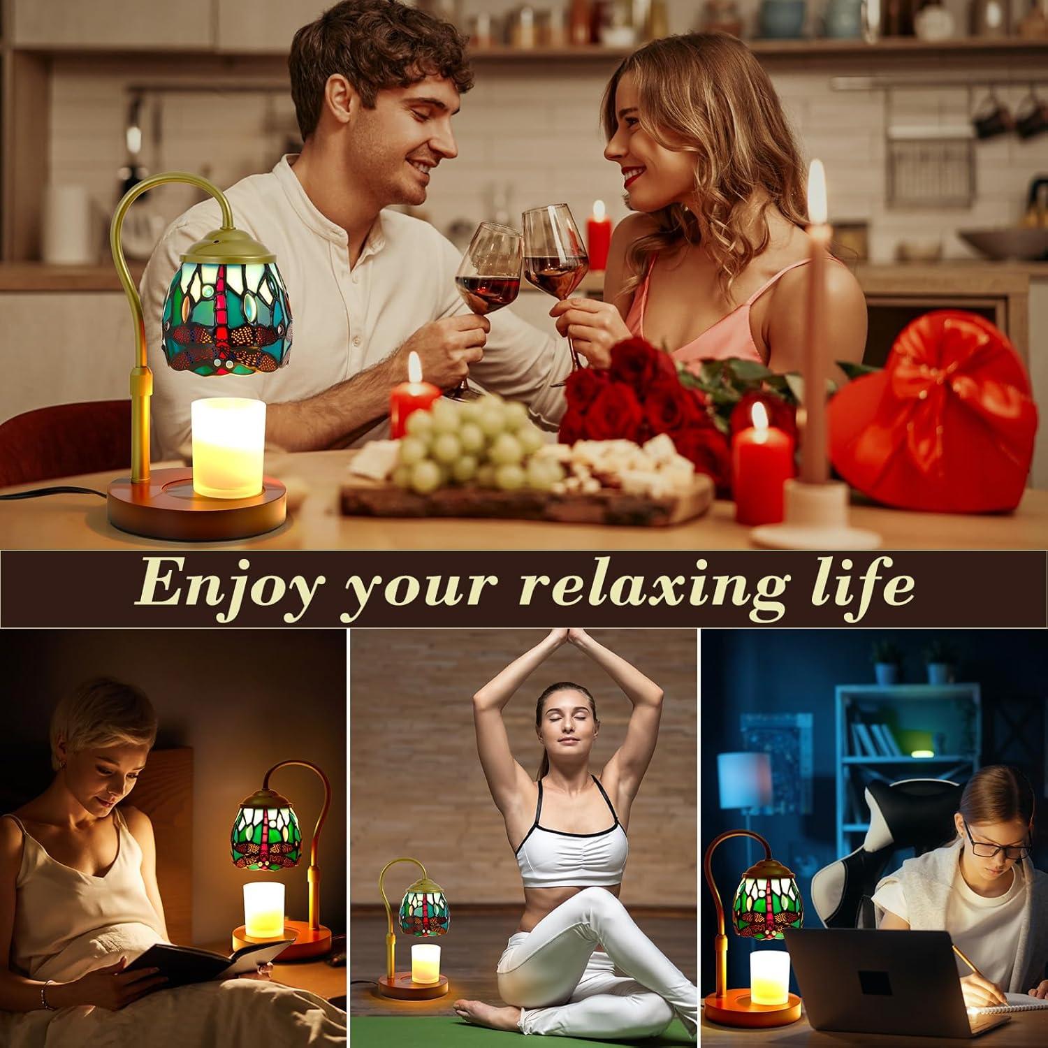 Lámpara Calentadora de Velas XIFEINIU Libélula con Temporizador