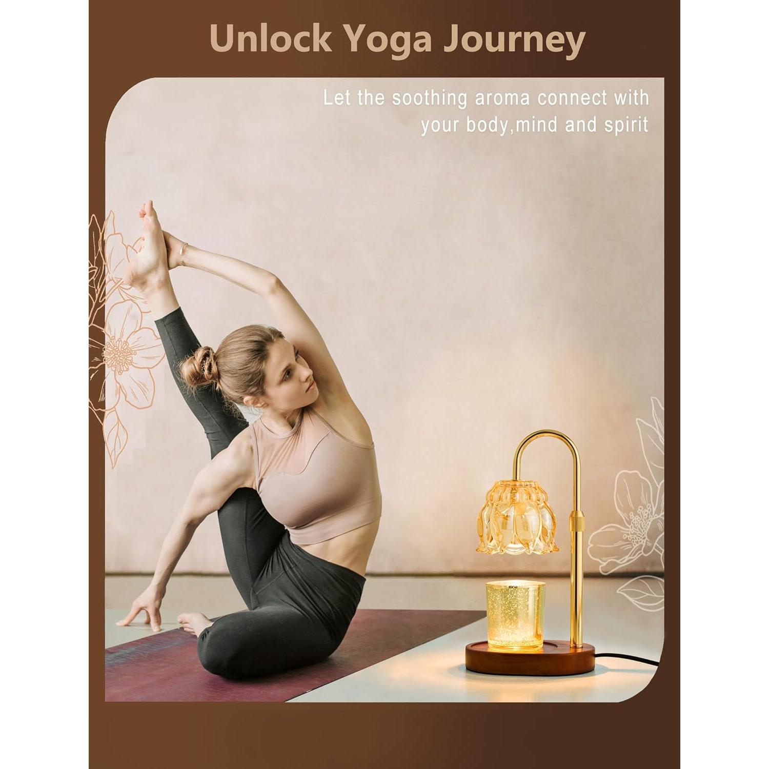 Lámpara Calentadora de Velas Wahomere Oro Champán Regulable