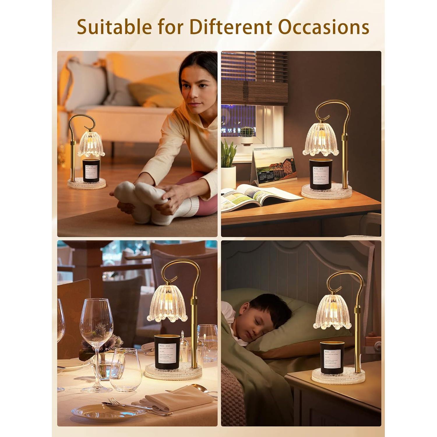 Lámpara Calentadora de Velas NeatGlow con Temporizador y Regulador