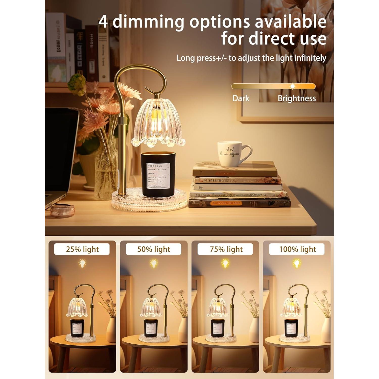 Lámpara Calentadora de Velas NeatGlow con Temporizador y Regulador