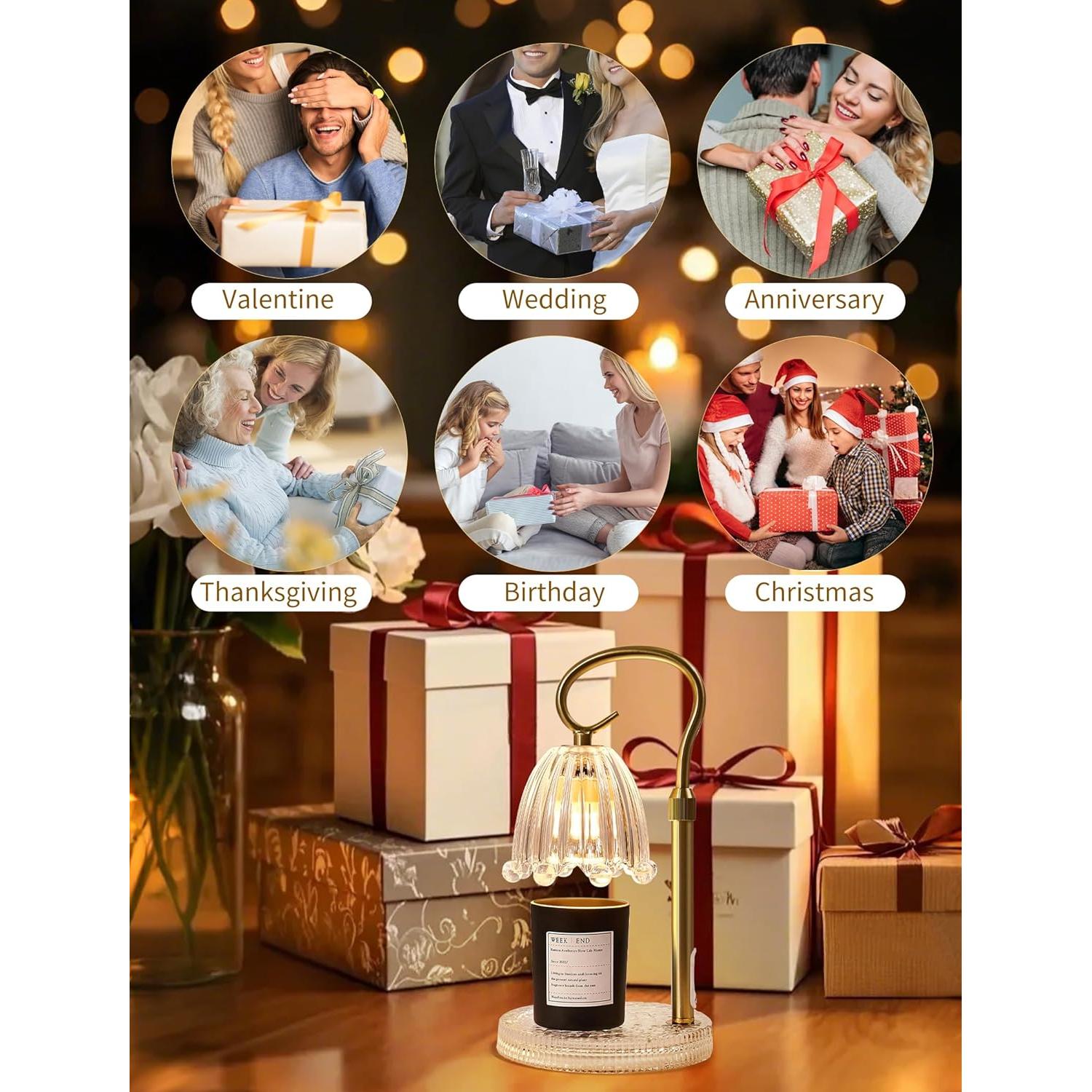 Lámpara Calentadora de Velas NeatGlow con Temporizador y Regulador