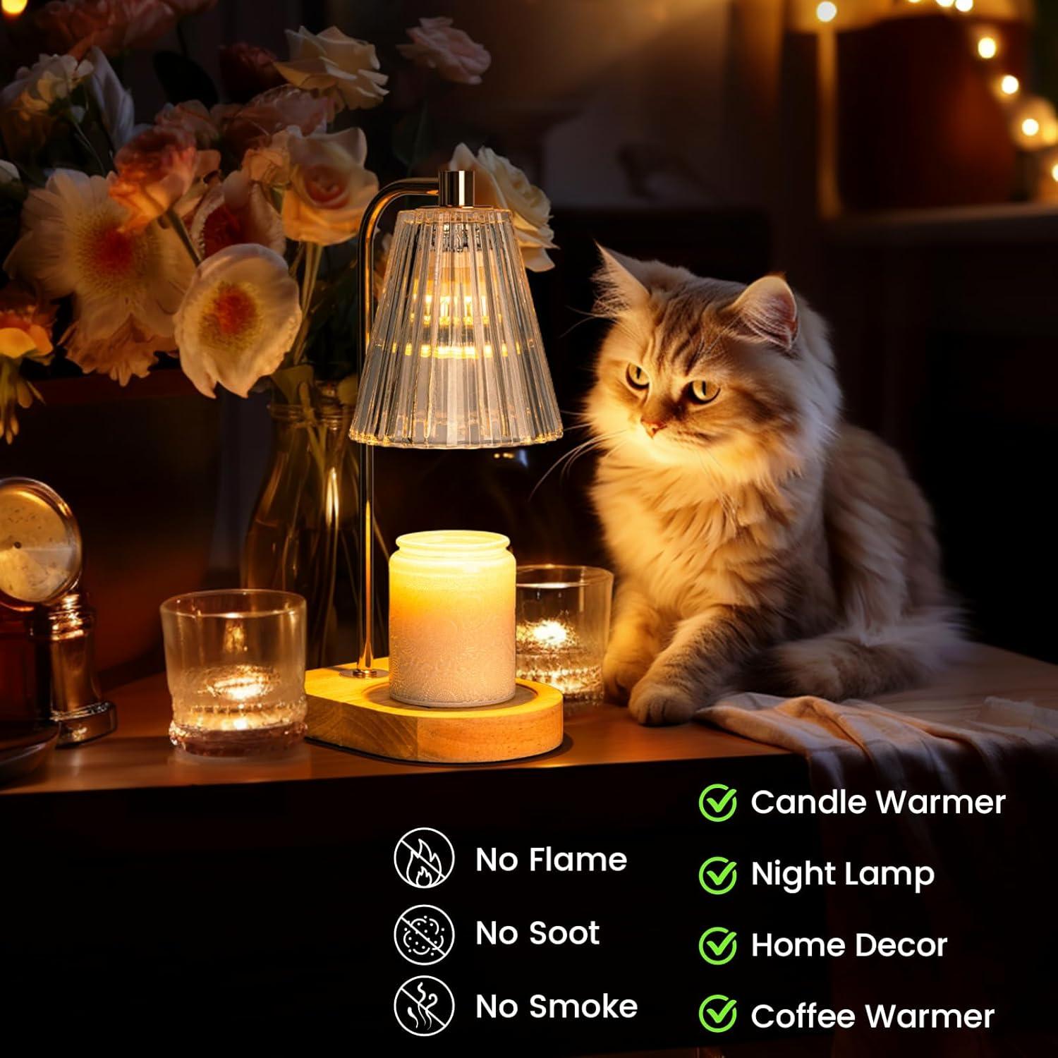 Lámpara Calentadora de Velas Marycele con Temporizador y Diseño Vintage