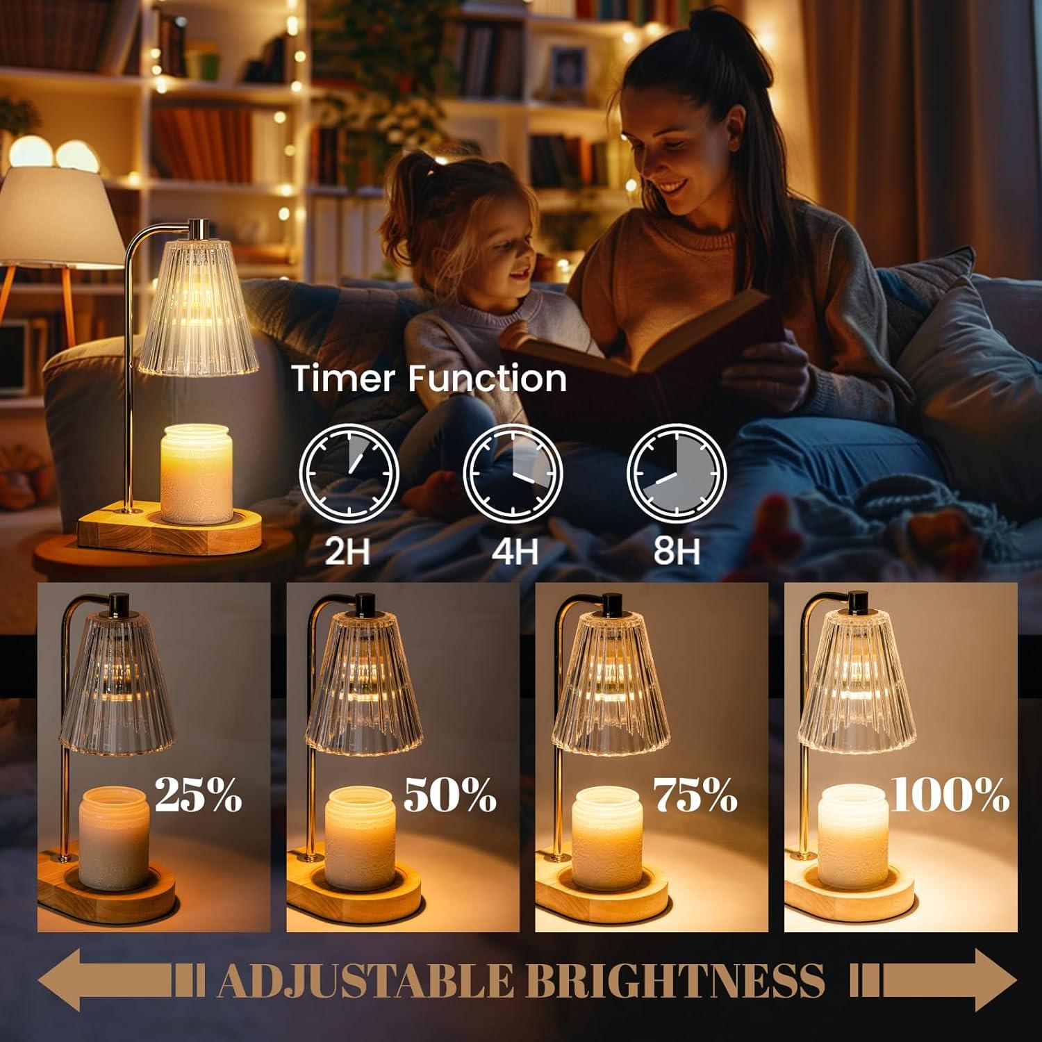 Lámpara Calentadora de Velas Marycele con Temporizador y Diseño Vintage