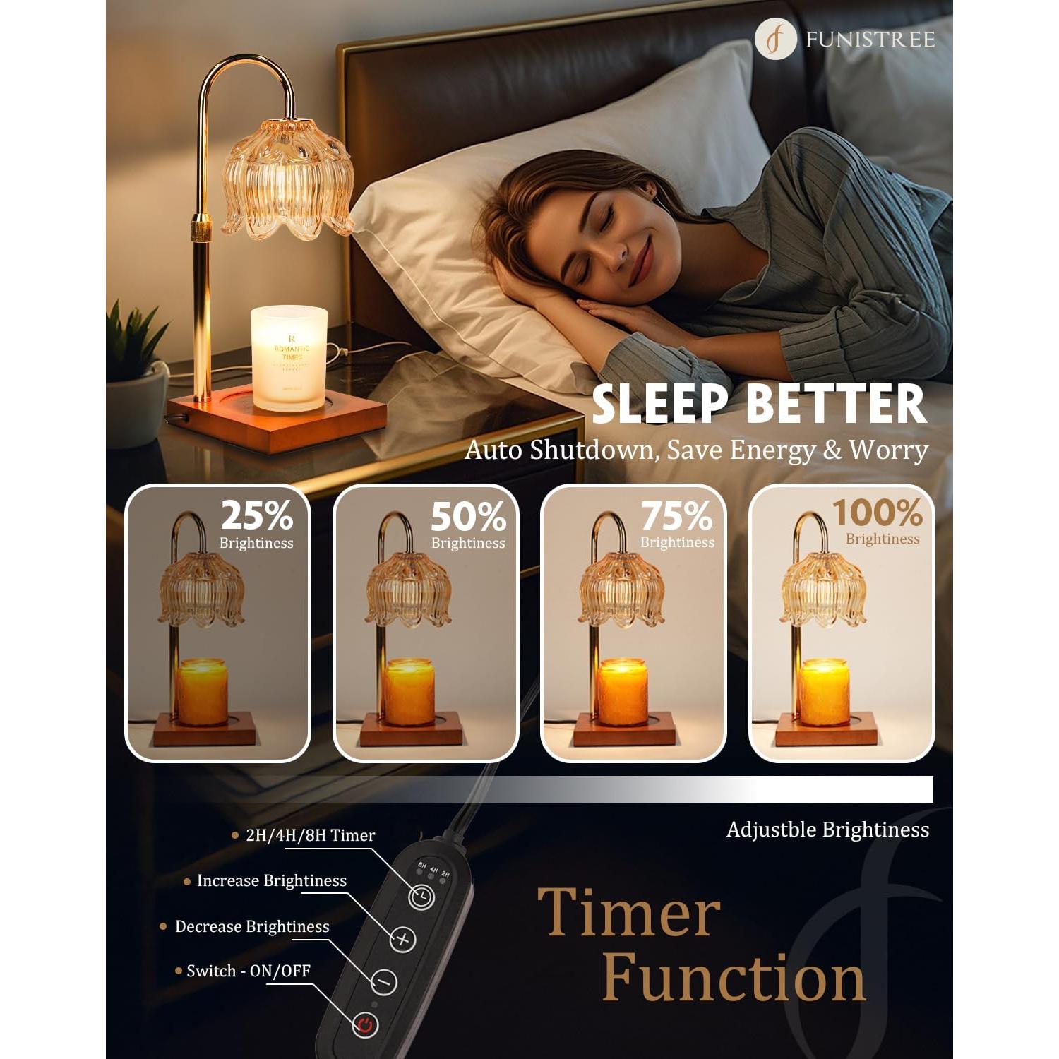 Lámpara Calentadora de Velas Funistree con Temporizador y Regulable