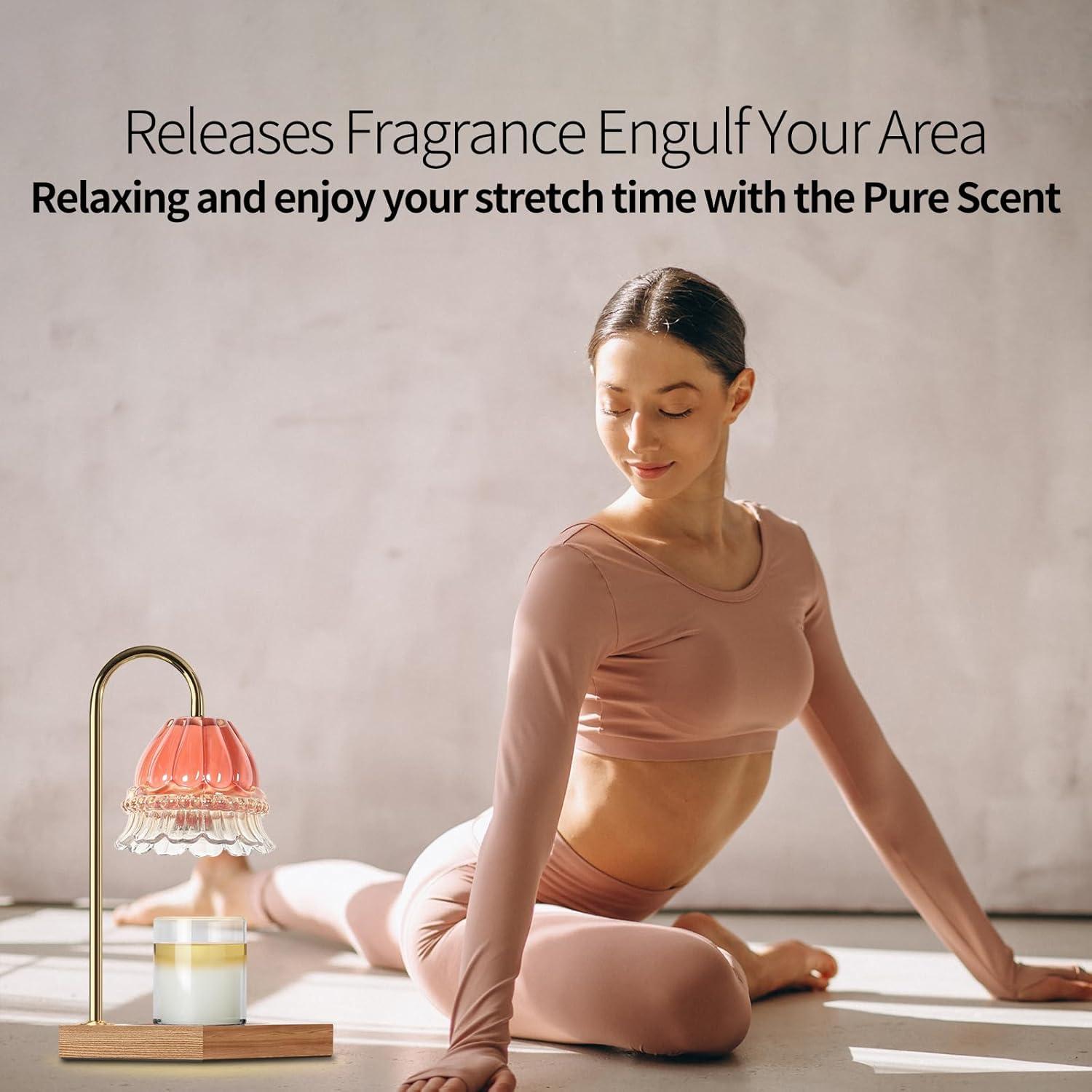 Lámpara Calentadora de Velas TigQiang Rosa con Temporizador