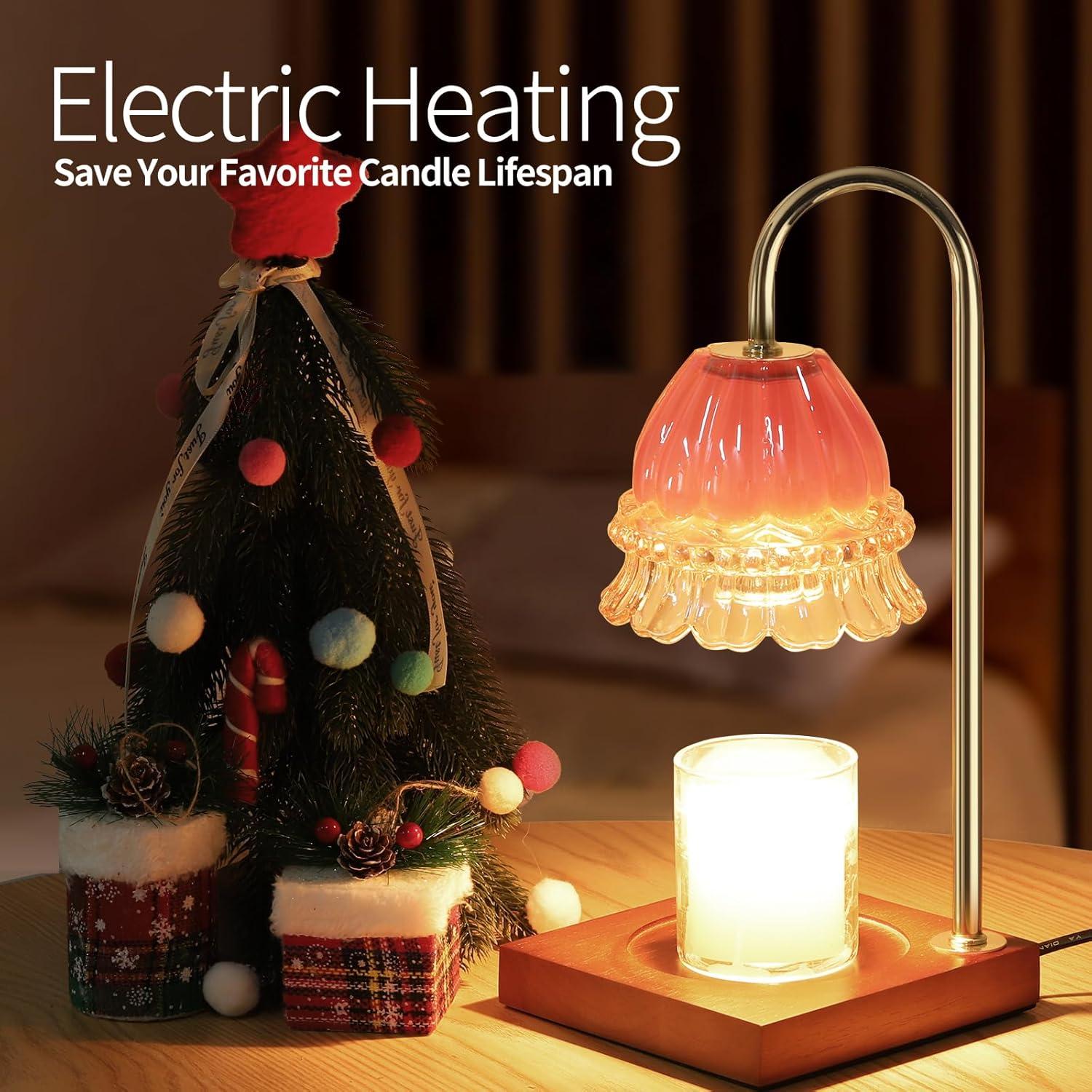 Lámpara Calentadora de Velas TigQiang Rosa con Temporizador